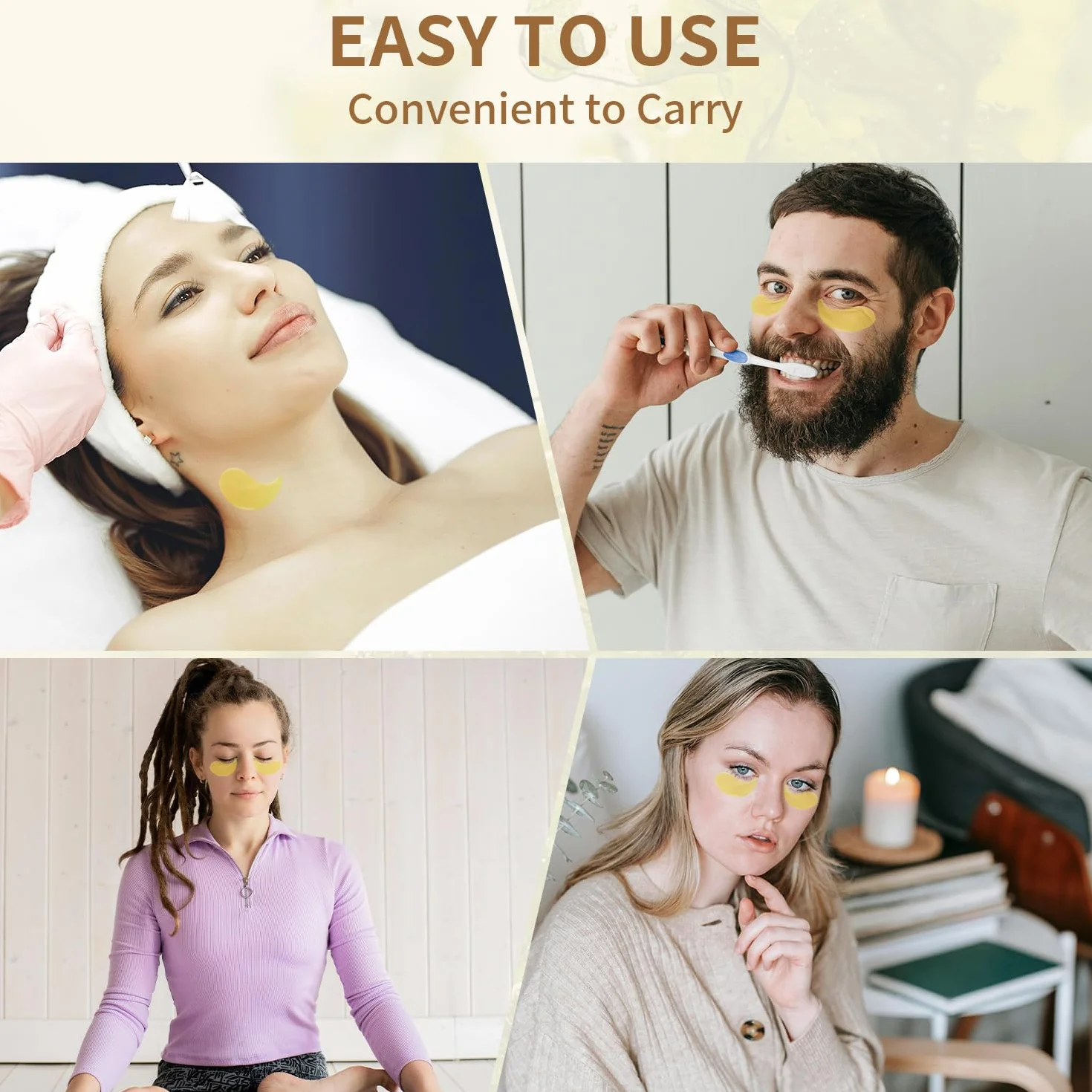 60 Pezzi Patch Occhi, Patch Occhiaie e Borse, Patch occhi Antirughe,Patch Occhi Essence,Maschera Viso per Contorno Occhi al Collagene per Anti-rughe ed anti-età, Ridurre Borse,Occhiaie e Puffiness