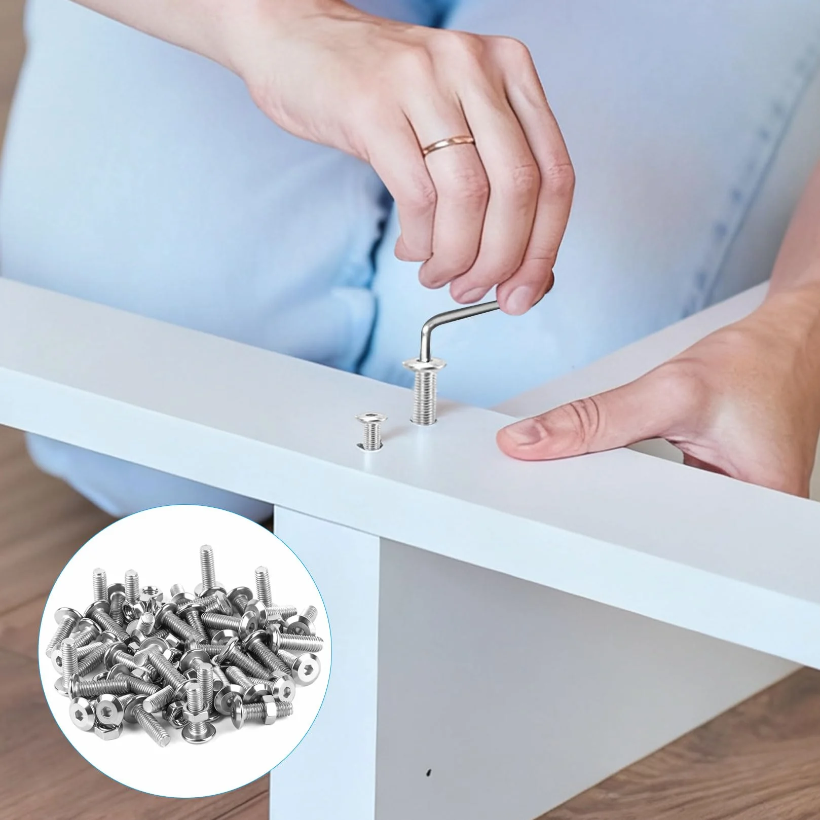 Set Viti M5 x 16 mm Testa Svasata Esagono Incassato Acciaio Inox Viti Bulloni Dadi Rondelle
