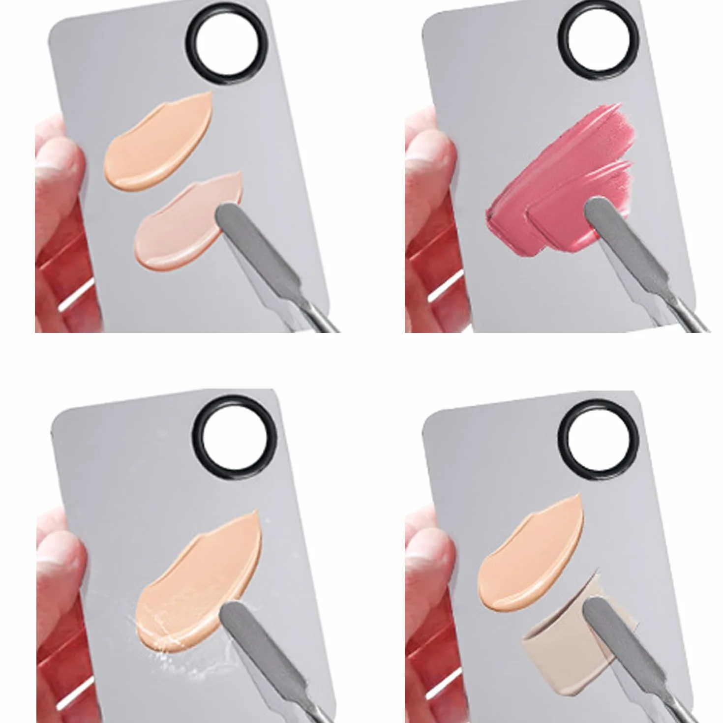 Tavolozza Per Miscelazione Cosmetica - 2 Piece set, Palette per Miscelazione del Trucco, con Esso è Possibile Mescolare Il Vostro Intero Make up Senza Sforzo per un Look Bello ed Elegante