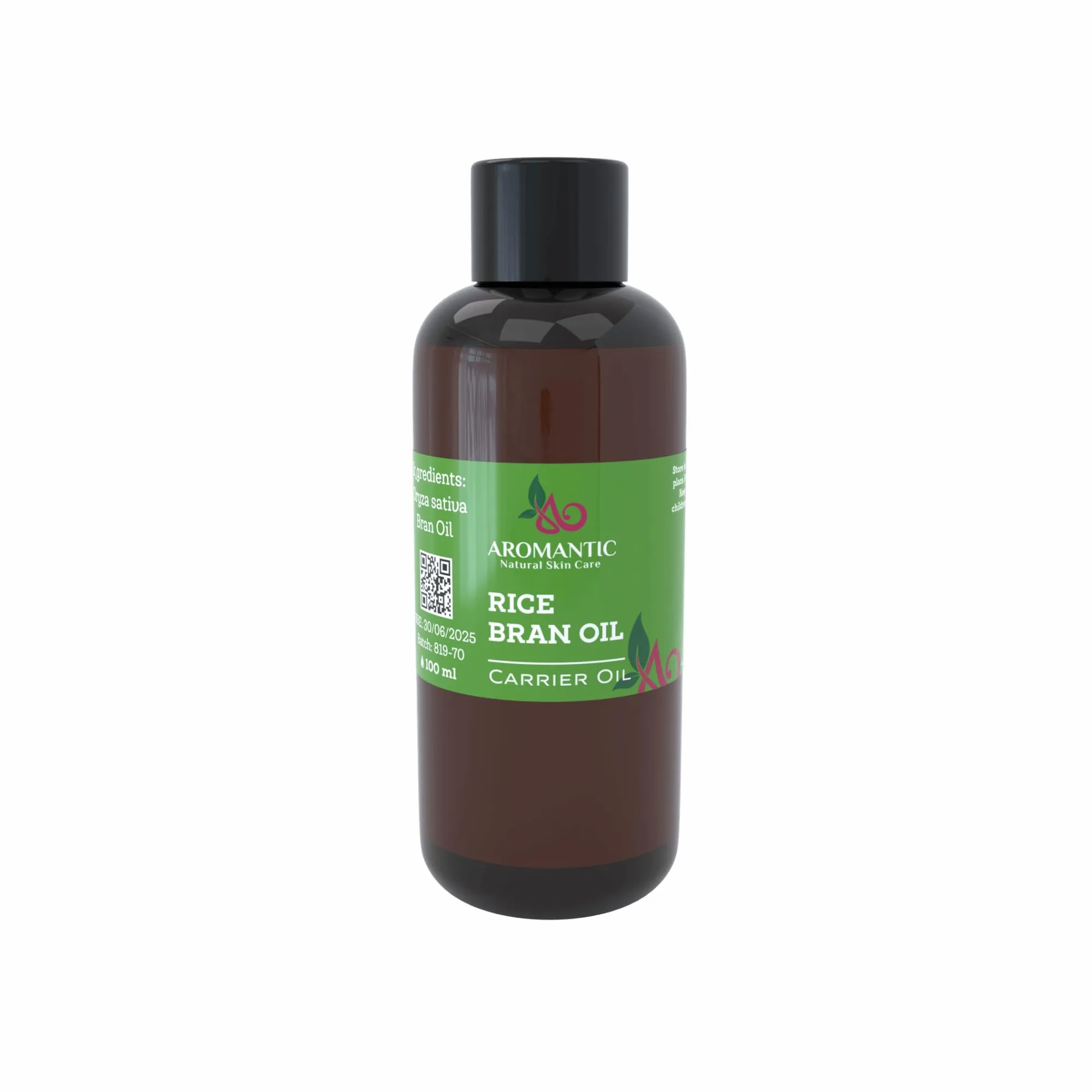 Olio di Crusca di Riso - Idratante Naturale Puro per Pelle Morbida, Liscia e Radiosa - Olio per Viso e Corpo Ricco di Antiossidanti - Adatto per Pelle Sensibile e Matura 100 ml (10 Litre)