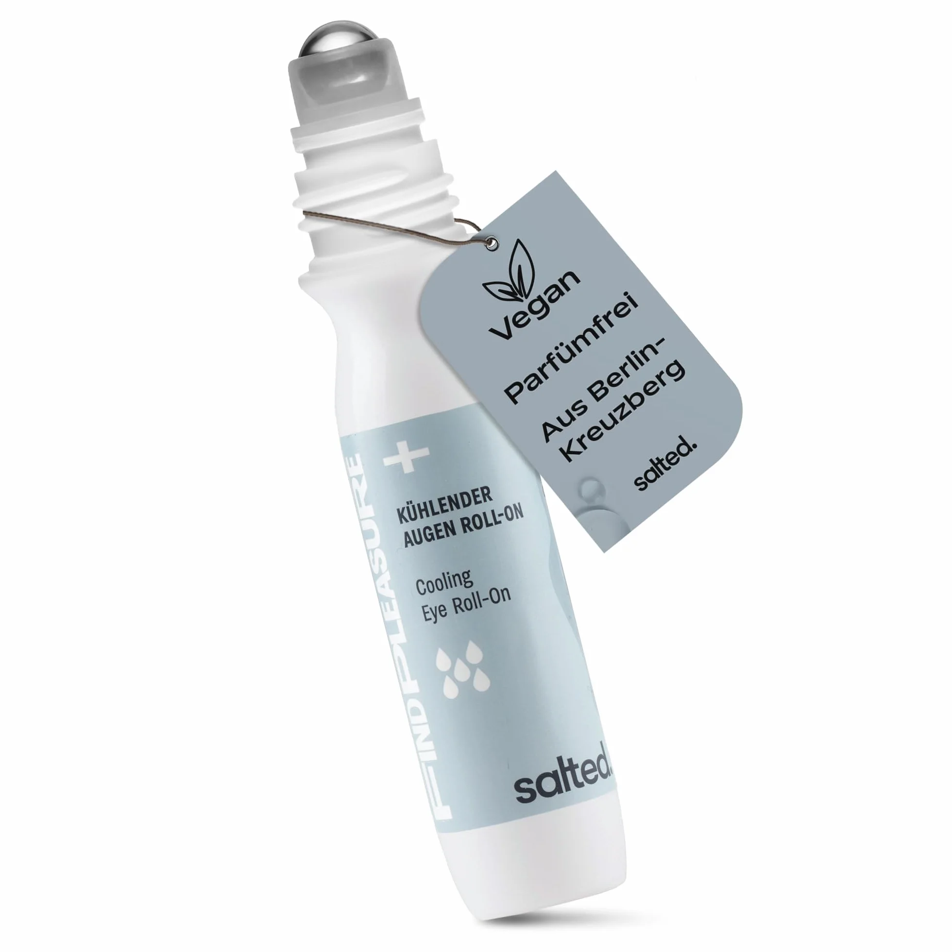 salted. Rullo rinfrescante per occhi | 15 ml | con niacinamide e microalghe | rullo per occhi contro occhiaie, rughe e gonfiore | rinfrescante anti anti invecchiamento per uomini e donne | vegano