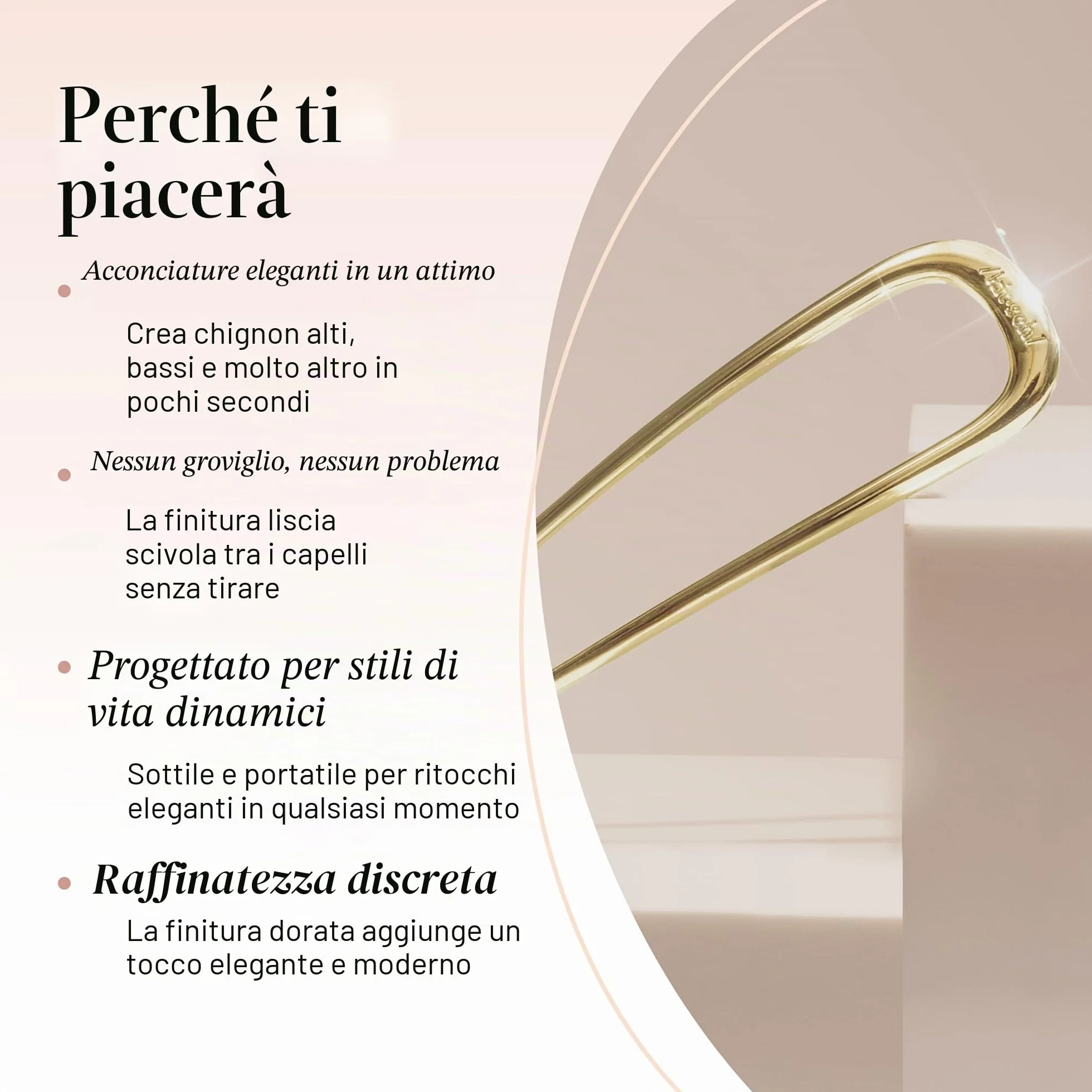 Kitsch Forcine Francesi per Capelli da Donna – Elegante e Durevole Forcella in Metallo per Acconciature a Chignon, Coda e Treccia, Tenuta Sicura Tutto il Giorno, Vestibilità Confortevole | Regali