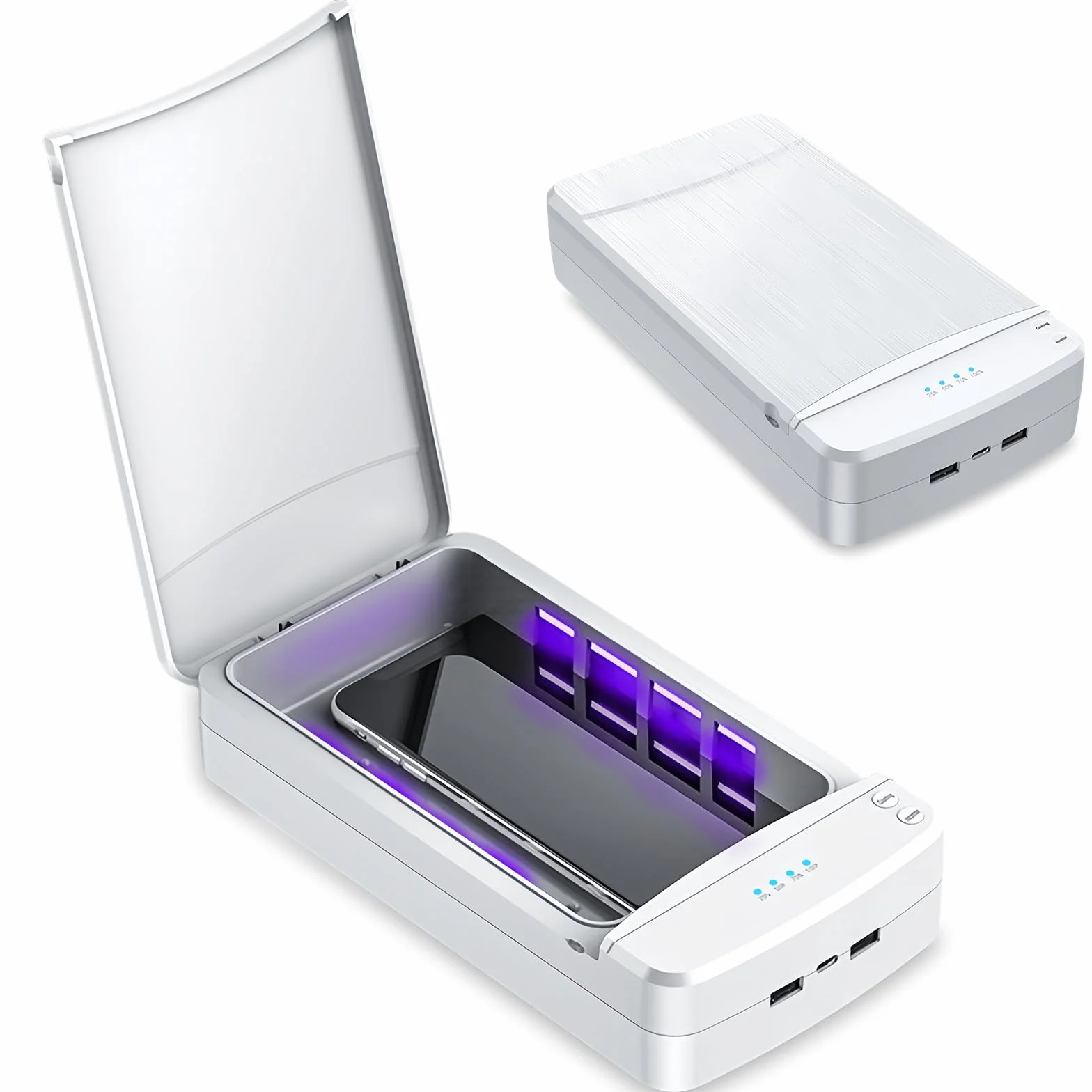 Scatola Sterilizzatore per Nail Art Professionale: WIYETY Lampada UV Sterilizzatore, Disinfettante UV Professionale con Funzione Silenziosa Adatta per Strumenti per Unghie e Saloni di Bellezza (bianco