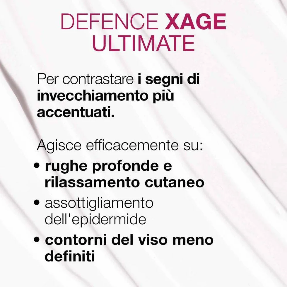 Bionike Defence Xage Ultimate - Lifting Viso Rimodellante Anti Age, Rimodella e Contrasta Rilassamento Cutaneo e Rughe Profonde, Dona Elasticità e Tonicità, 50 ml