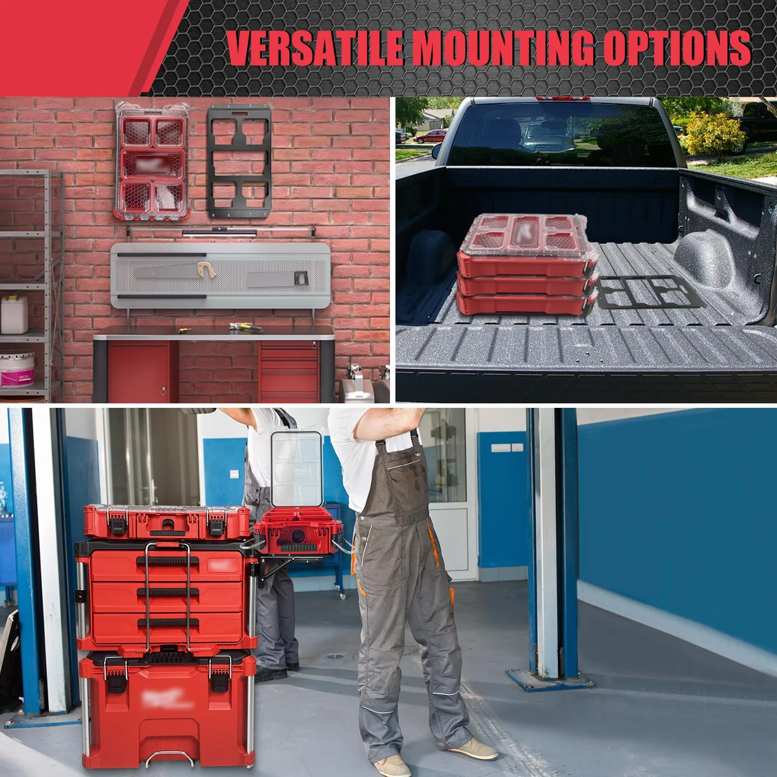 Milwaukee Packout Supporto pieghevole Piastra di montaggio stoccaggio laterale