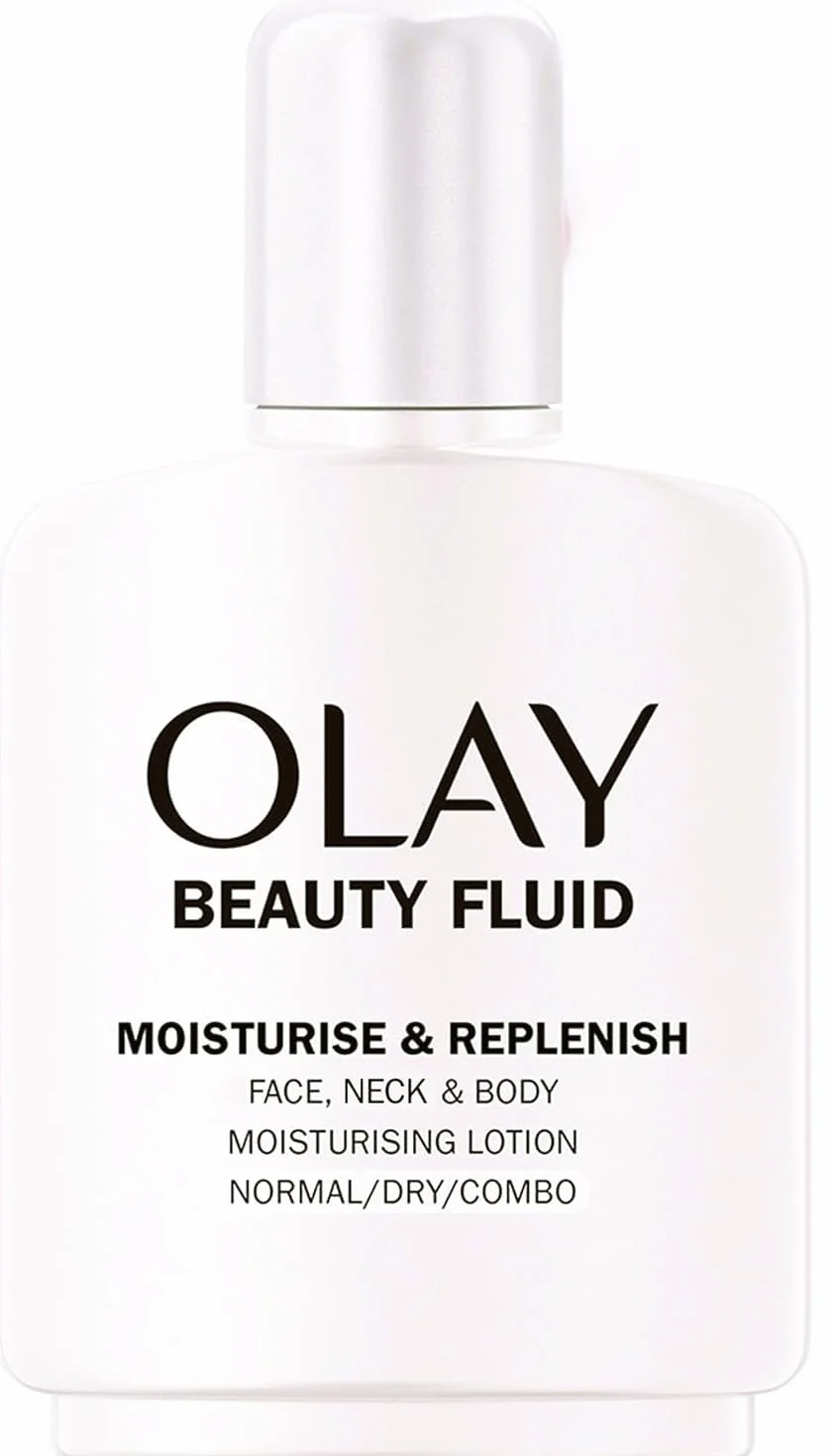 Olay Lozione Beauty Fluid Idrata e Nutre Viso, Collo e Corpo, Per una Pelle Morbida e Liscia come la Seta, Idratazione Leggera che dura 24 ore, 100ml