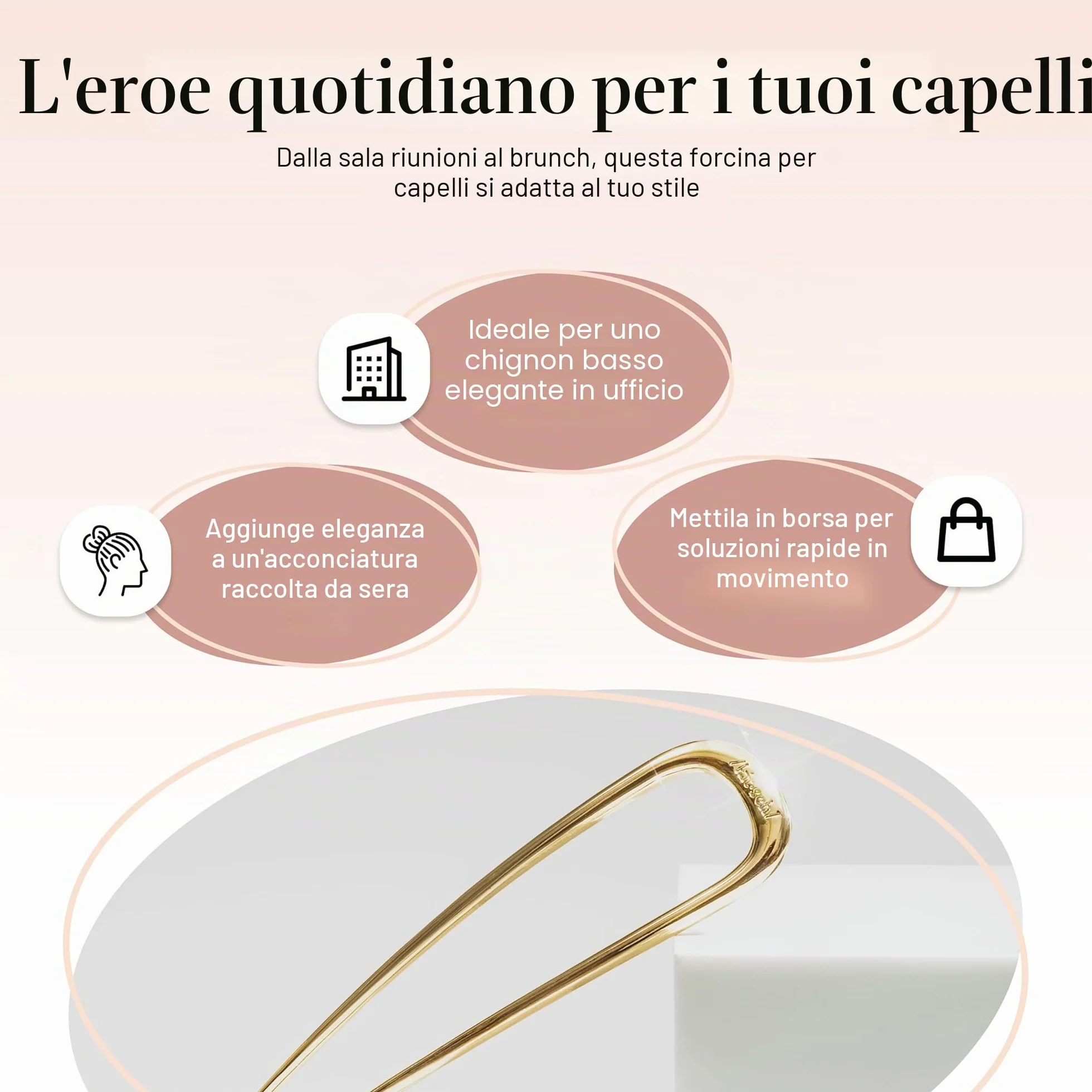 Kitsch Forcine Francesi per Capelli da Donna – Elegante e Durevole Forcella in Metallo per Acconciature a Chignon, Coda e Treccia, Tenuta Sicura Tutto il Giorno, Vestibilità Confortevole | Regali