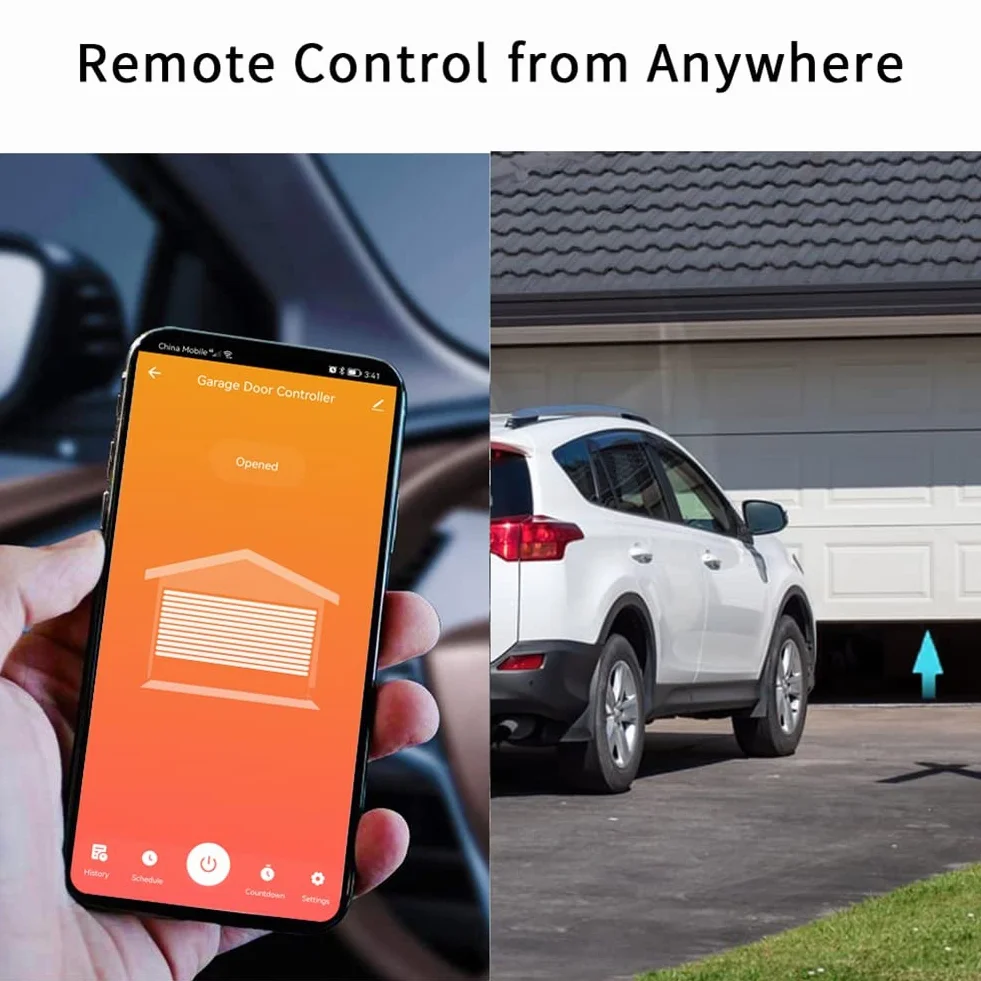 Controller Apri Porta Garage Tuya Smart ZigBee con Supporto App Sensore per Home EU