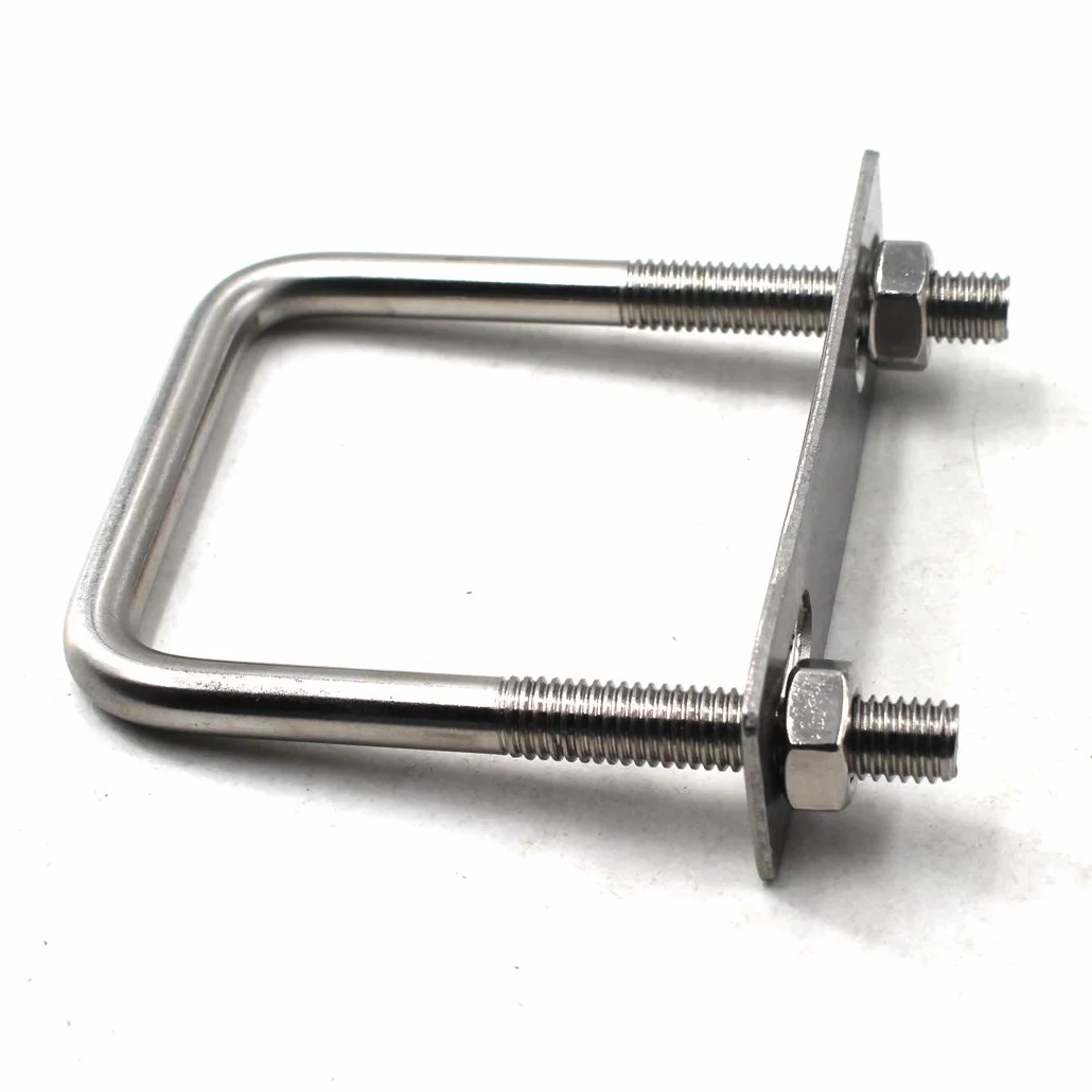 Cavallotto a U quadrato in acciaio inossidabile 304 M8 x 40 mm x 65 mm confezione da 2