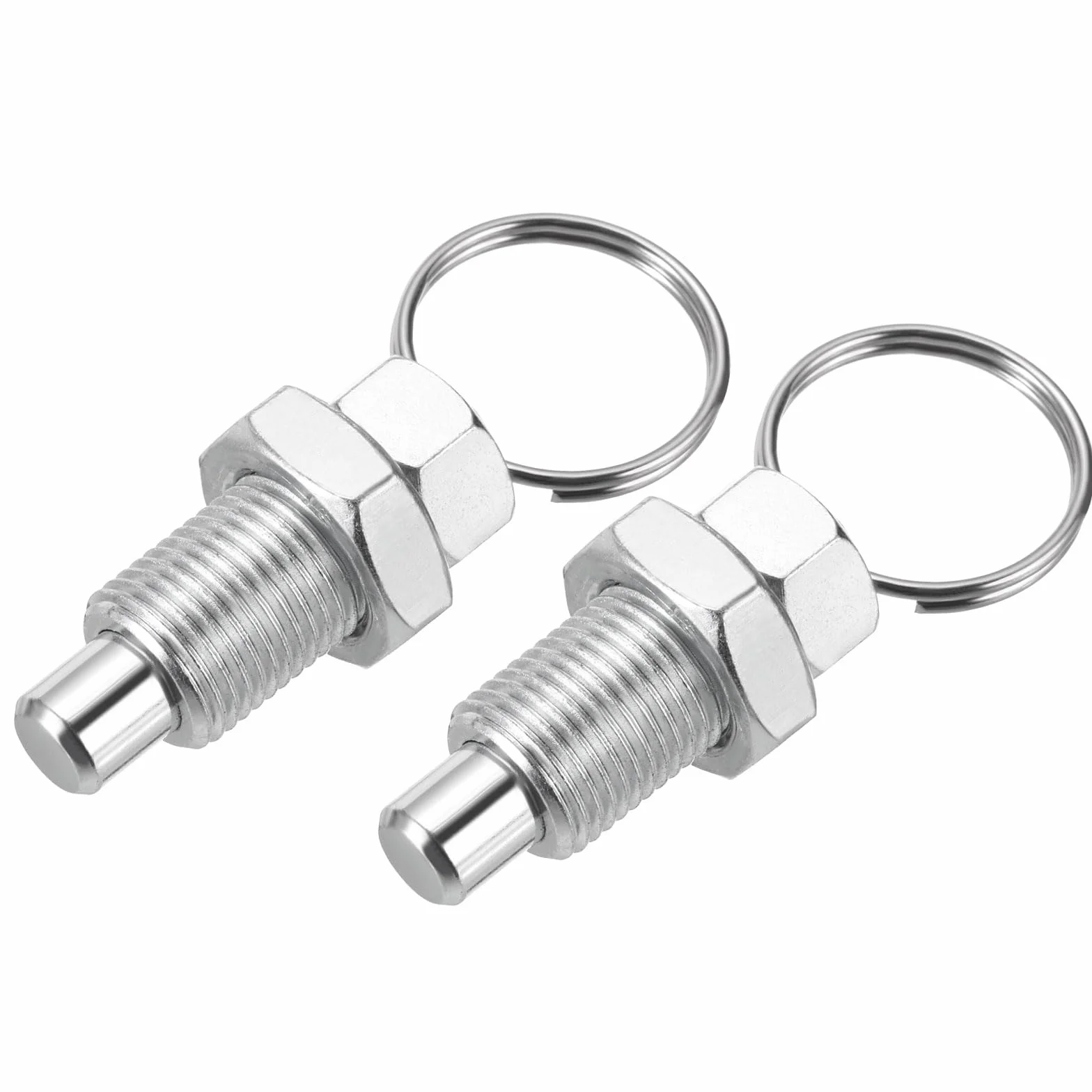 PATIKIL Perno a Molla Con Anello di Trazione M16x1.5 Acciaio Inossidabile Perno Indicizzabile Retrattile