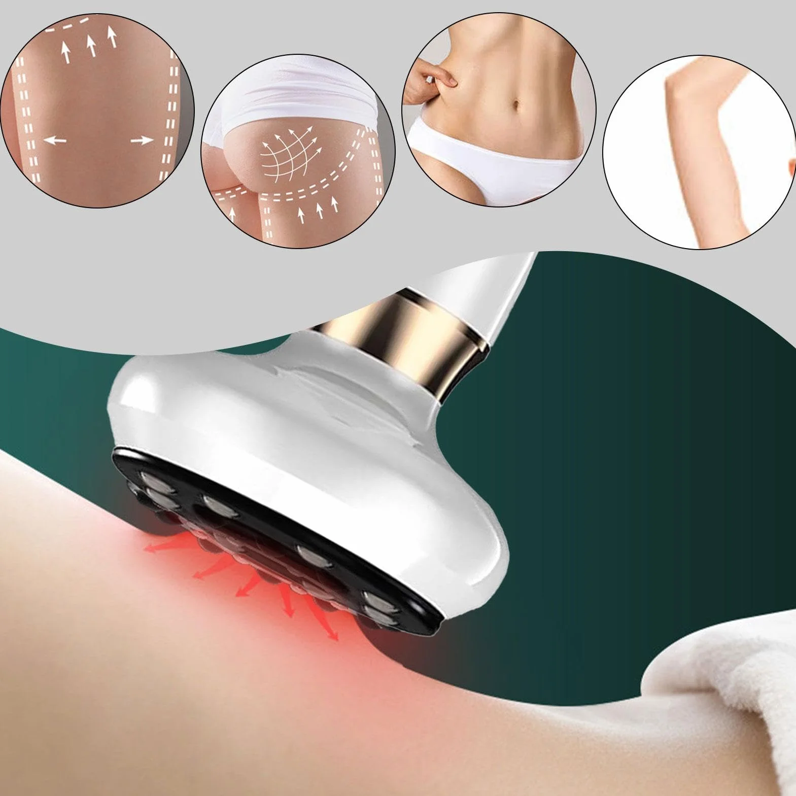 Massaggiatore a coppetta contro cellulite, modellante e modellante – massaggiatore per cellulite regolabile a mano, massaggiatore per gambe, aspiratore per cellulite