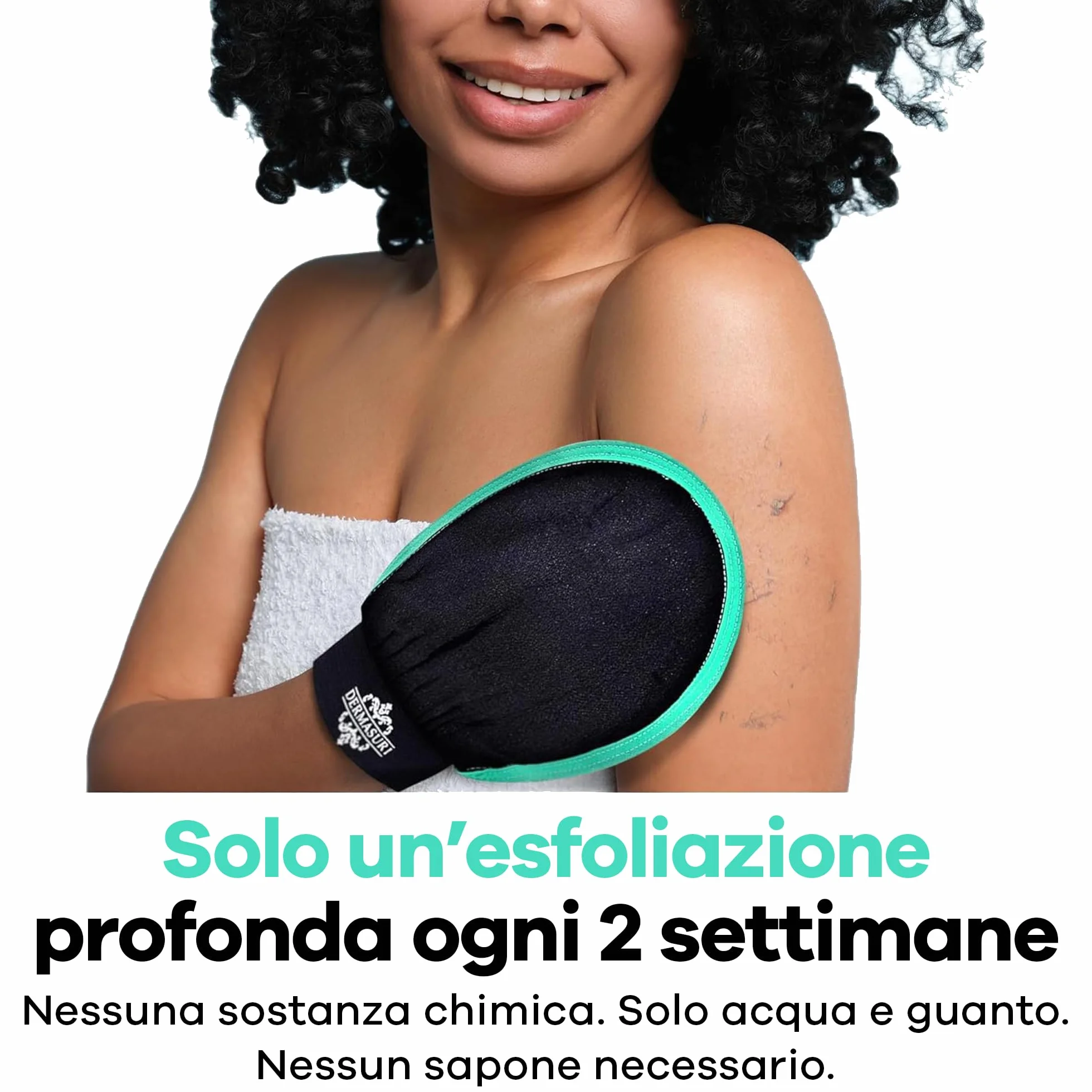 Dermasuri – Guanto Esfoliante Corpo Profondo – Scrub Levigante e Rimozione Abbronzatura – Guanto Coreano per Uomo e Donna – Idea Regalo Spa – Trattamento Cheratosi Pilare – 1 Pezzo