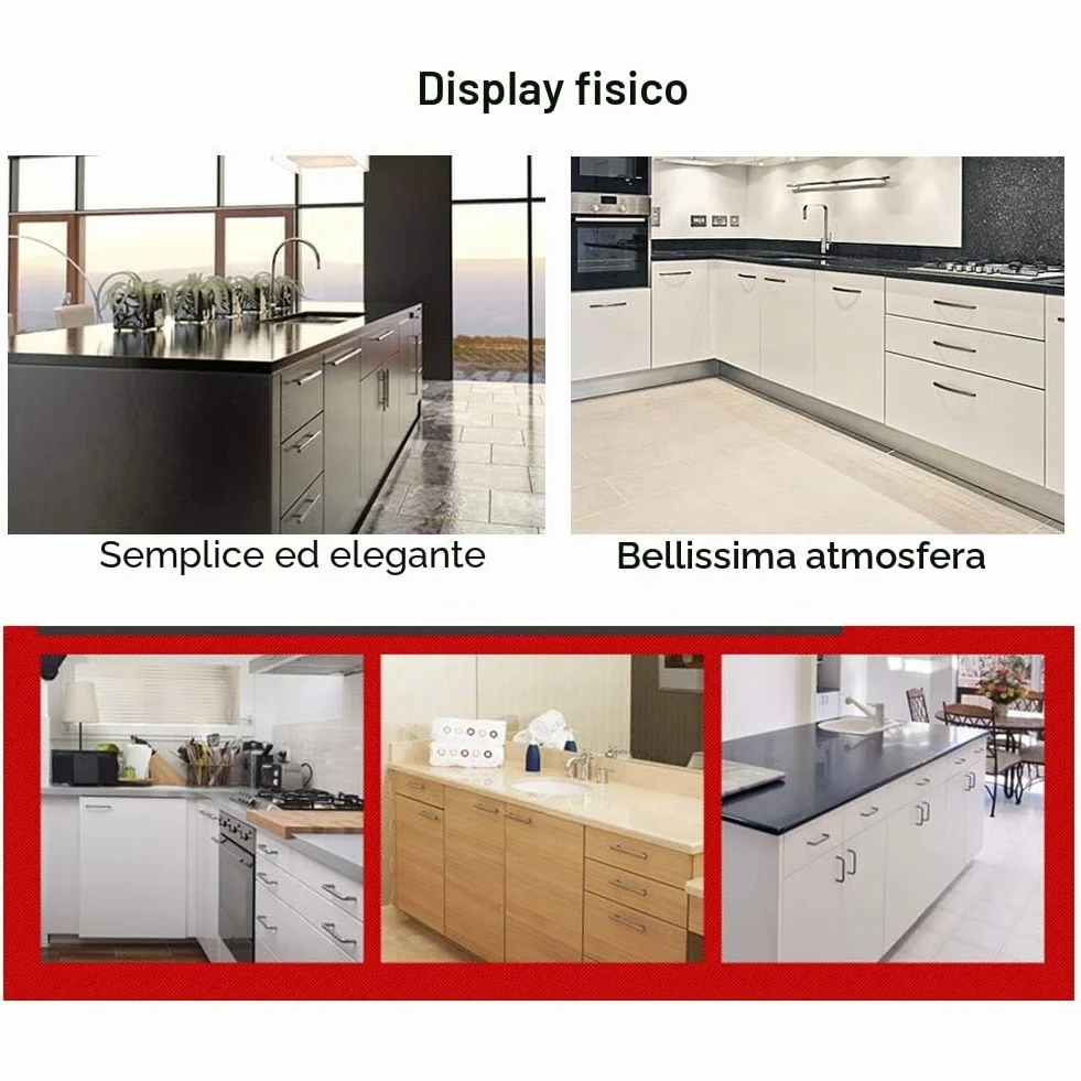 Maniglie per Mobile Acciaio Inox Distanza Fori 320 mm 2 Pezzi