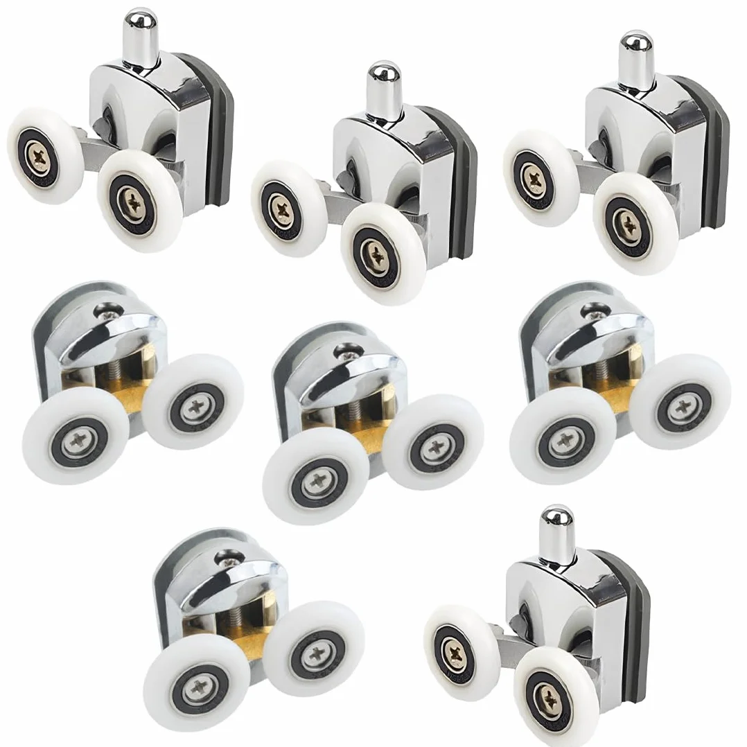 Rotelle per Porta Della Doccia WeddHuis 8 Pezzi, Metallo Diametro 23 mm, Cuscinetti Scorrevoli