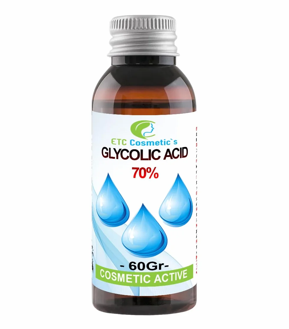 Acido glicolico - 60 gr - 70% Soluzione esfoliante AHA ad alta potenza | Formula per un profondo rinnovamento della pelle e una texture più definita | A base d'acqua