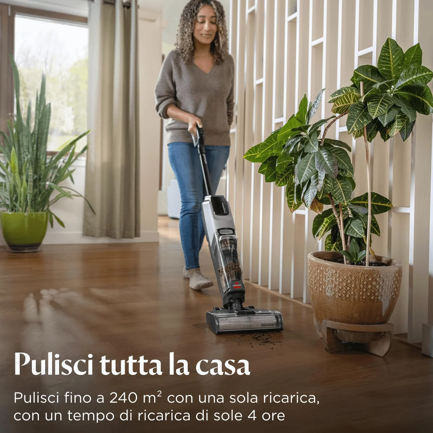 Bissell CrossWave OmniForce 3912N Aspirapolvere Senza Fili Aspira e Lava 240m²