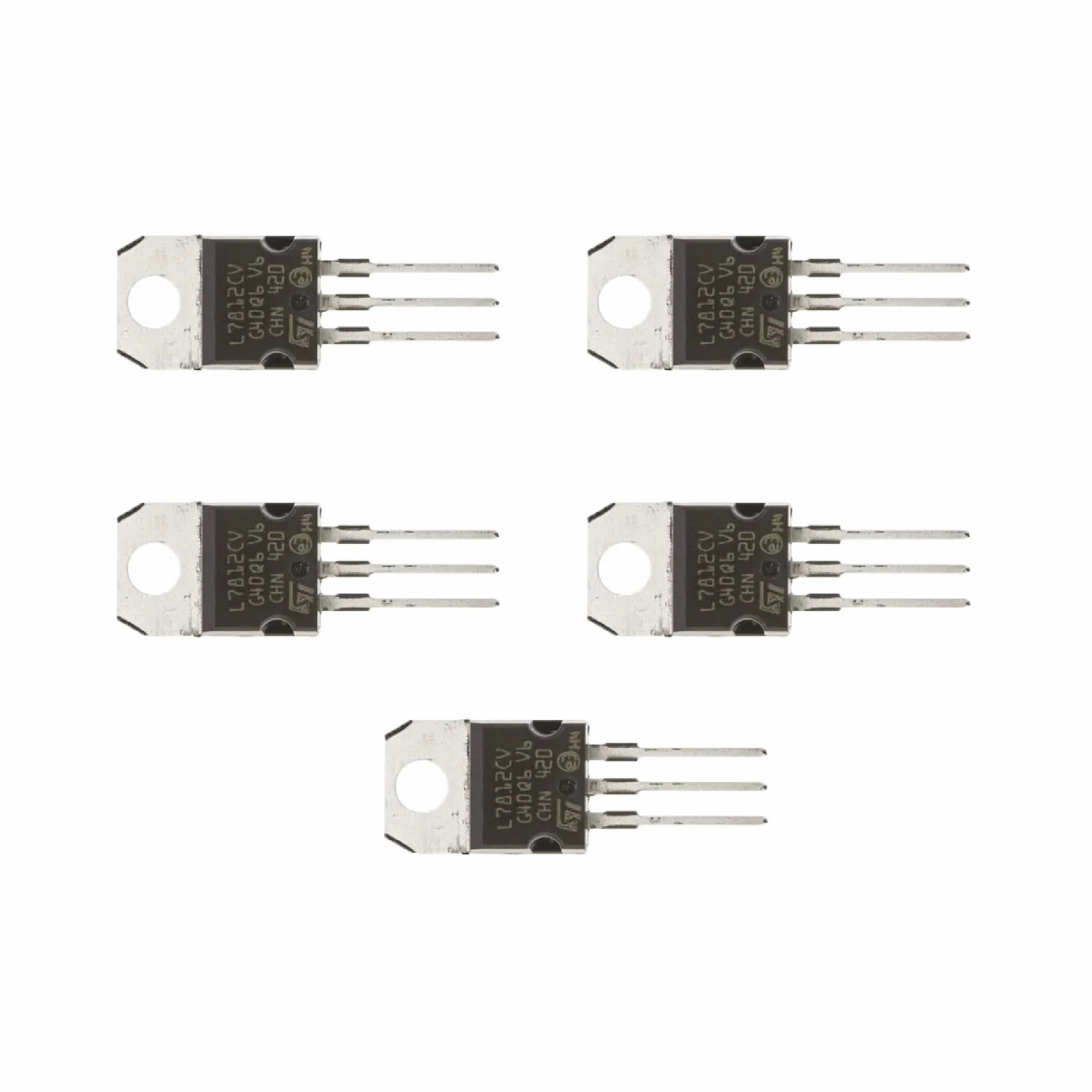 Regolatori di tensione 12V 1.5A 7812 L7812 L7812CV LM7812 LM7812CV TO-220 Kit di 5