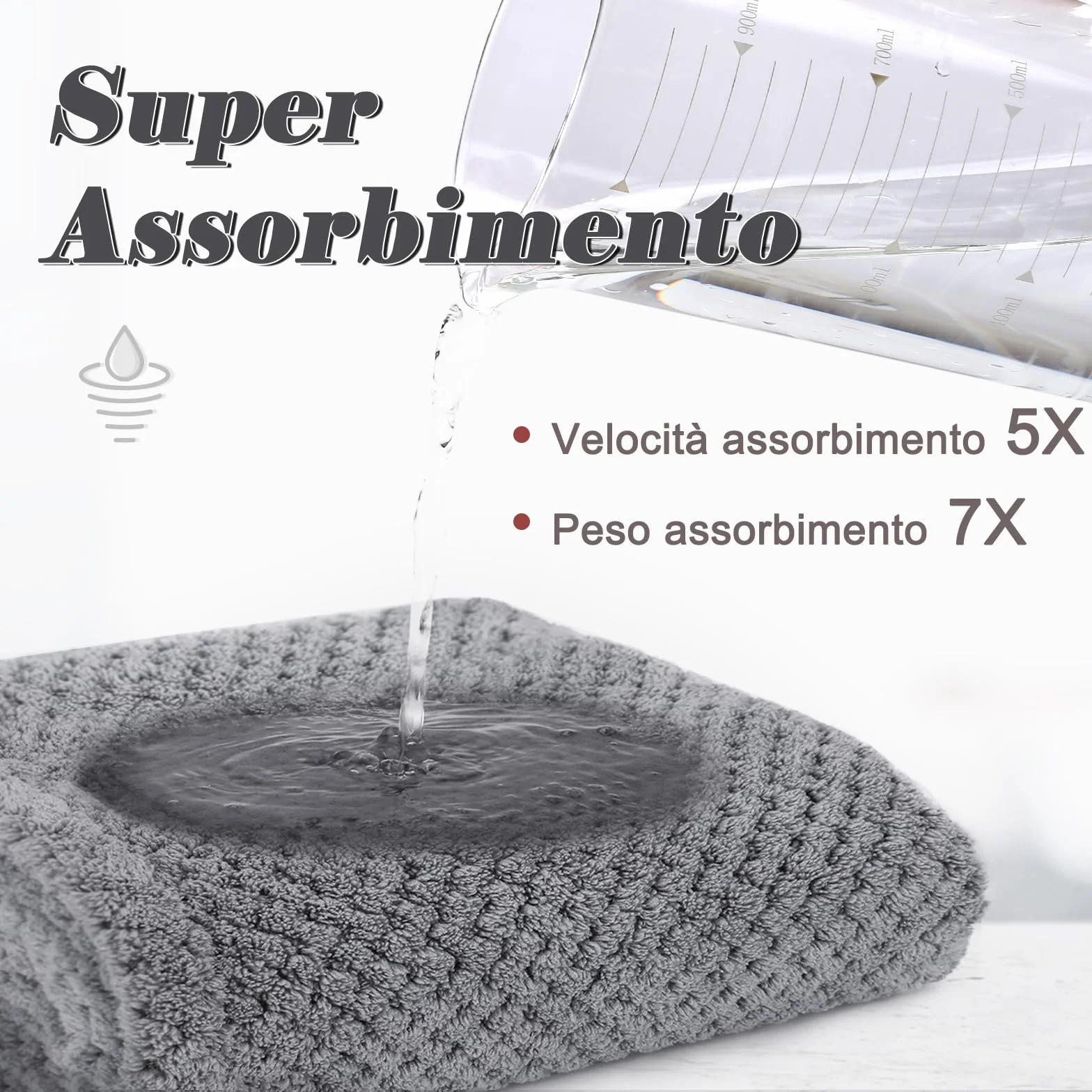 FREATECH Asciugamano Capelli in Microfibra con Texture Waffle, 3 Pezzi Turbante Asciugacapelli, Turbante Capelli Super Morbido e Assorbente con 3 Bottoni per Donna, Bambino, Capelli Lunghi Ricci