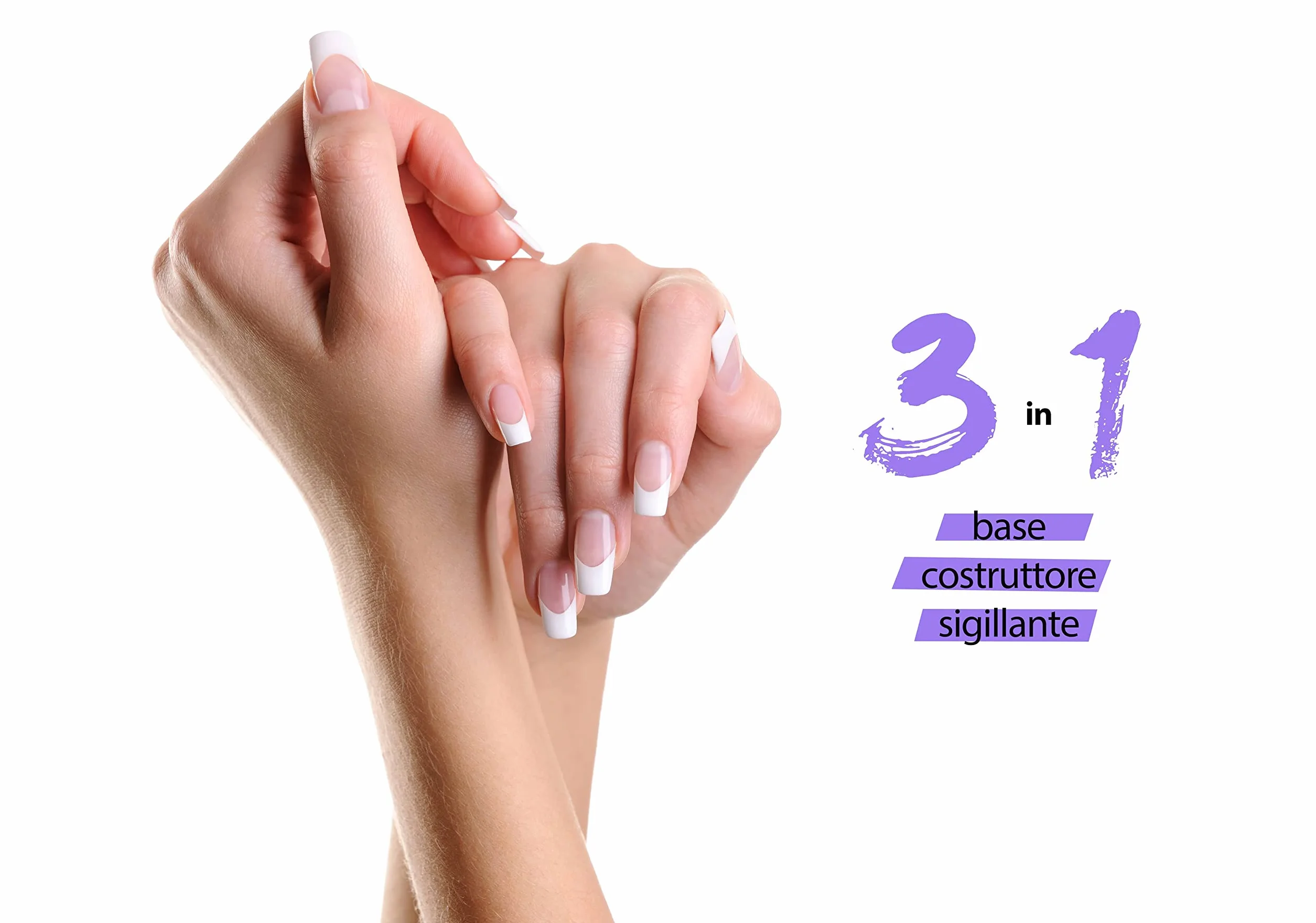 NAILSTORE - Gel UV Led Costruttore Monofasico Clear Violet Trasparente – evita l’ingiallimento unghie - media densità – autolivellante – adatto per ricostruzione unghie con cartine e per refill (30g)