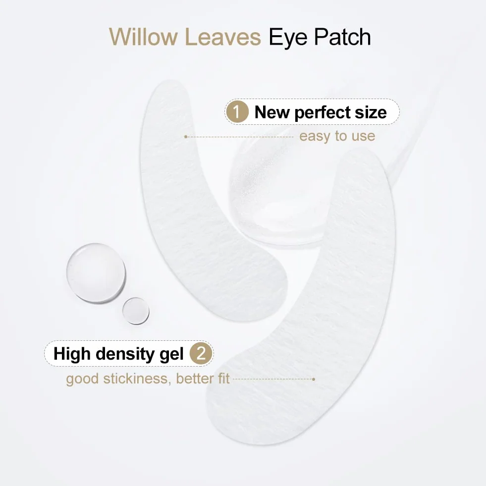 50 paia Cerotti per Estensioni Ciglia Eyelash Pads Ciglia Pads Patch per Estensioni delle Ciglia Patch per Ciglia Eye Patches for Eyelash Extension(Willowleaves Black)