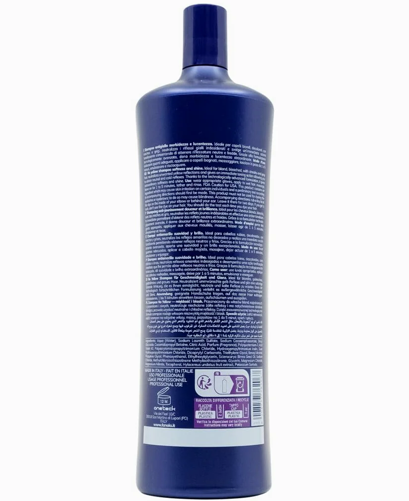 Fanola Wonder No Yellow Extra Care Shampoo, 1000 ml + Fanola Wonder No Yellow Mask 1000ml
