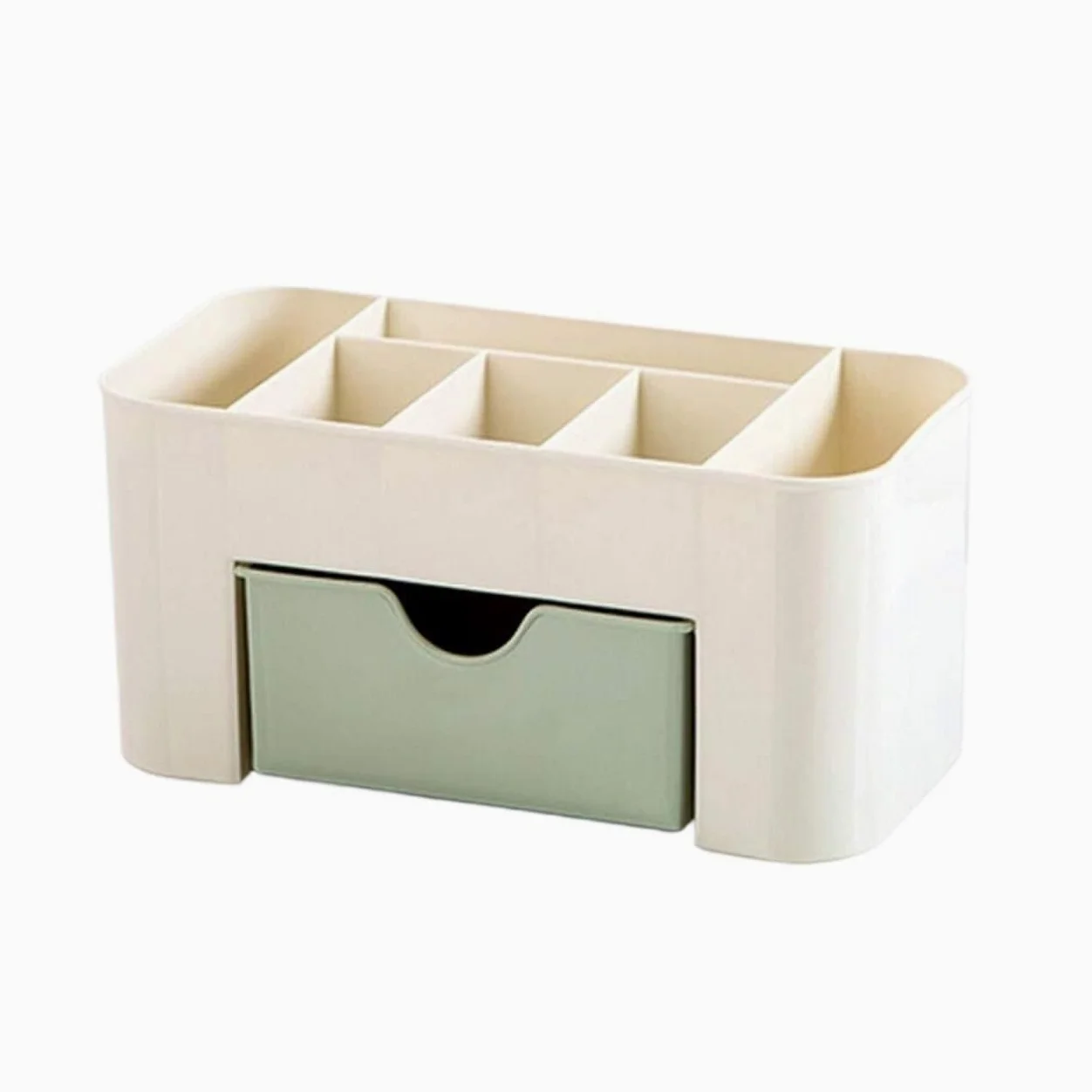 Porta Trucchi,Toeletta Scatola Portaoggetti per Trucco, Smalto per Unghie, Orecchini, Scatola Portaoggetti in Plastica per La Casa, Organizer da Scrivania Multifunzione(Grün)