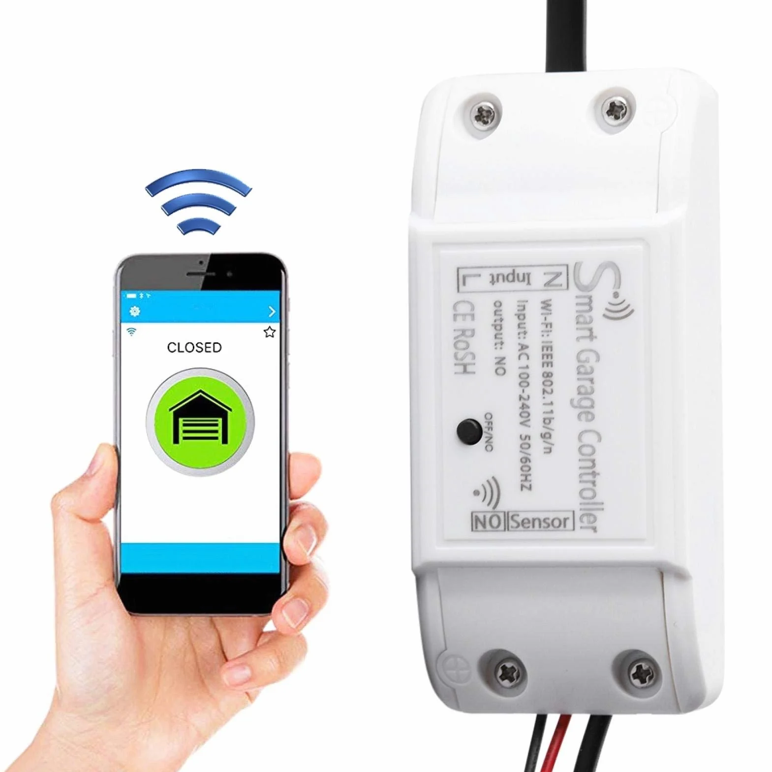 Demeras Apriporta Garage Smart WiFi, Door Opener Apricancello Intelligente con Telecomando