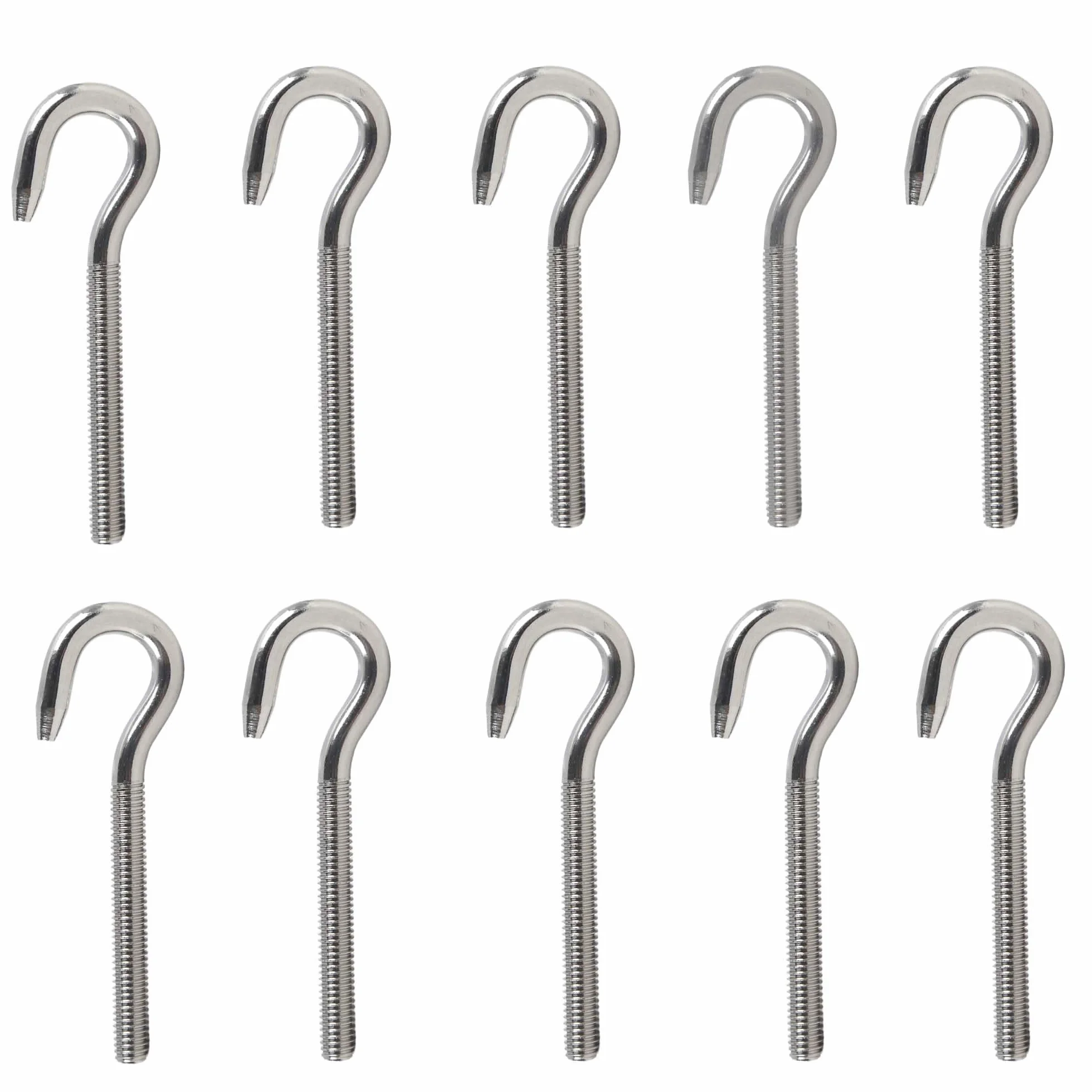 Vite a Gancio M4 Bullone Occhiello Acciaio Inossidabile 304 Golfare a Gambo Lungo - 10 Pezzi