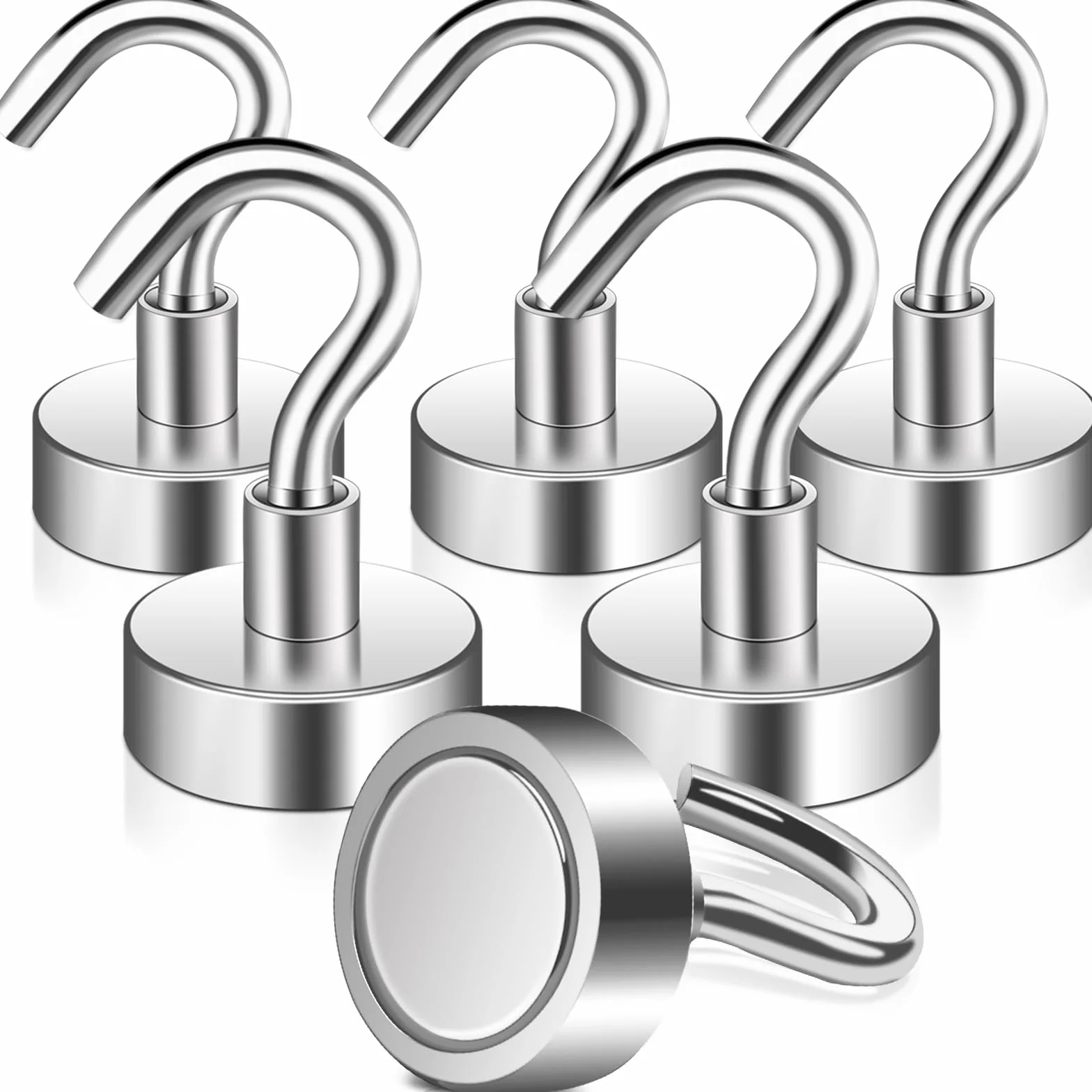Ganci magnetici al neodimio 20 mm robusti confezione da 6 per frigorifero cucina ufficio