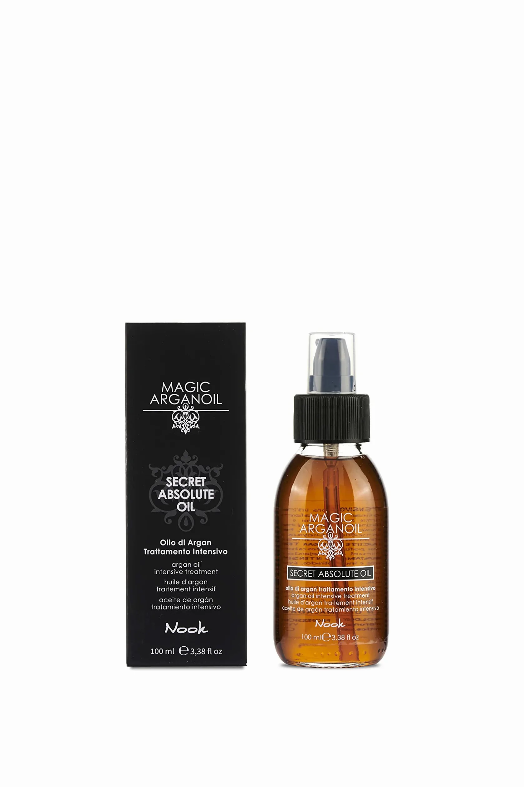 Nook Secret Absolute Oil | olio d’argan trattamento intensivo | 100ml | ideale per capelli opachi, devitalizzati e sfibrati