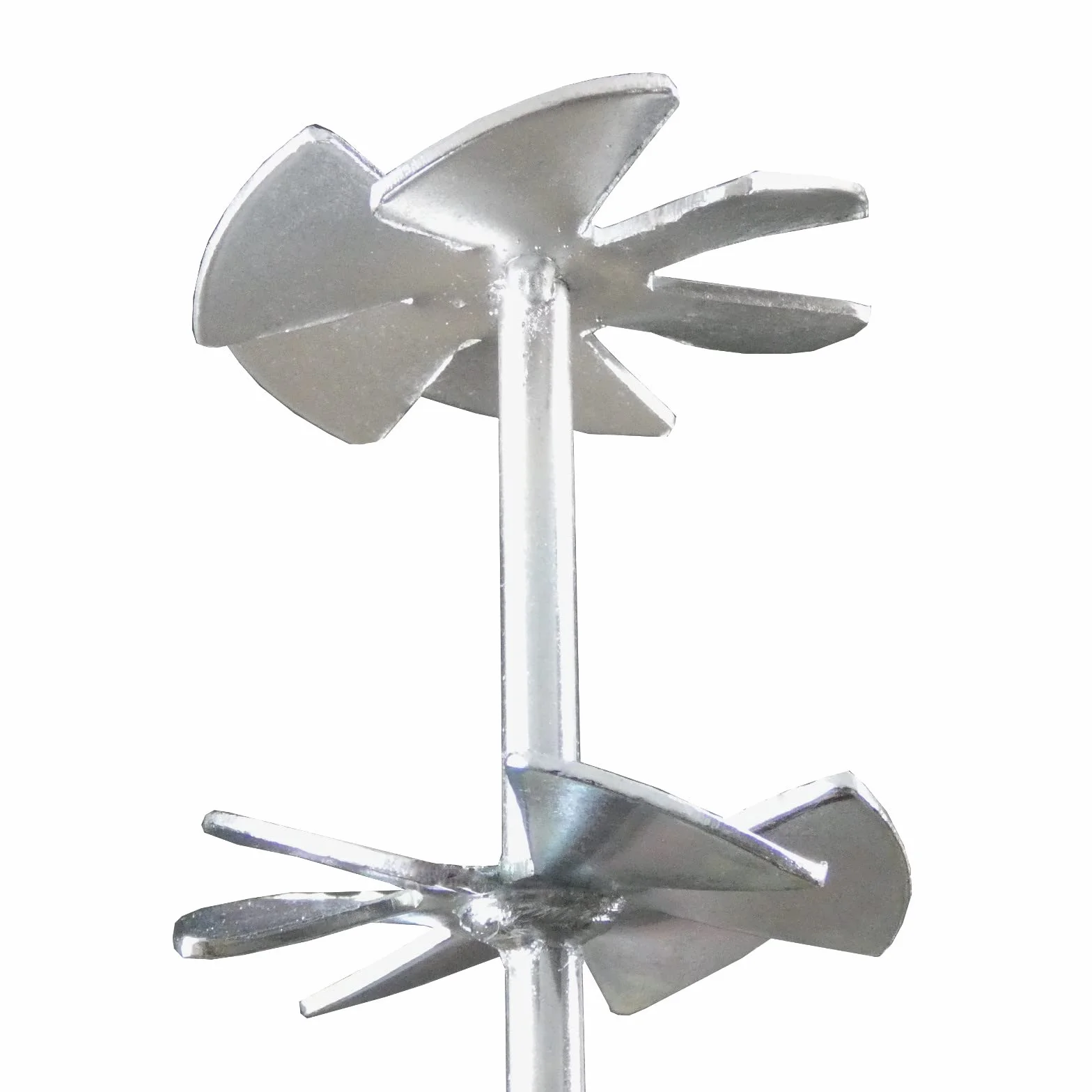 DEWEPRO Miscelatore per Pitture e Vernici Frusta Doppia Testa a Stella Zincata Ø75x500mm