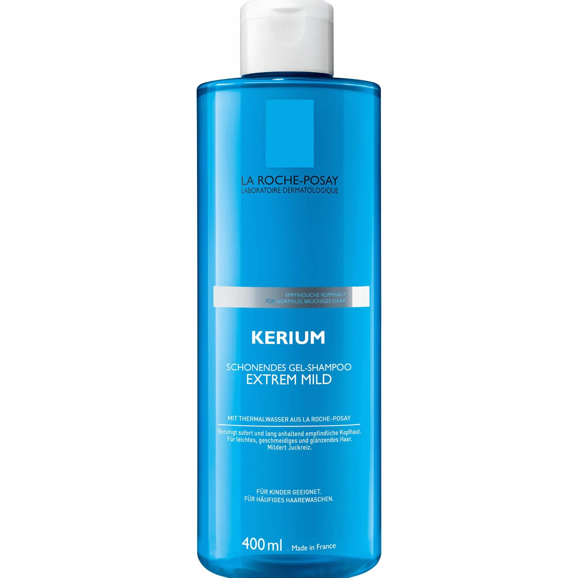 La Roche Posay Kerium, Shampoo Extra Delicato, Per Cuoio Capelluto Sensibile, Effetto Calmante e Lenitivo, Cuoio Capelluto Deterso a Fondo, Con Polisorbato e Acqua Termale, 400 ml