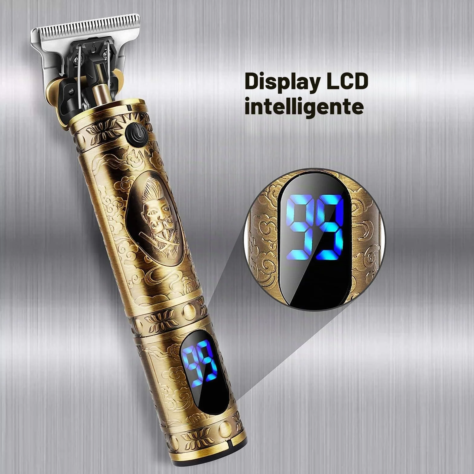 YiLFo Tagliacapelli Uomo Professionale,Trimmer 0mm,Macchinetta per Capelli,Rasoio per Capelli USB Ricaricabile Impermeabile Portatile Rasoio Elettrico Barba,Schermo LED,Adatto Adulti e Barbiere