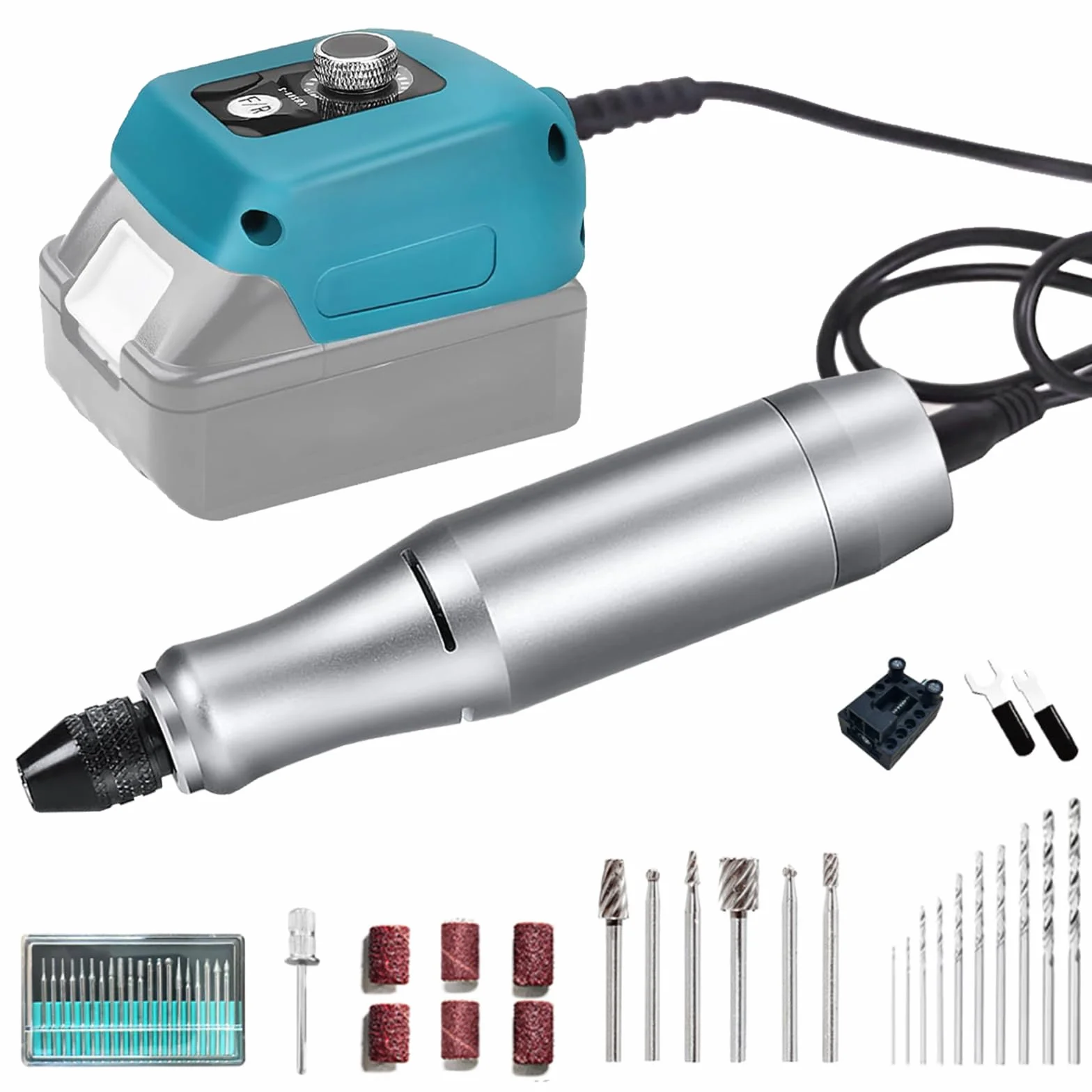 Makita 18 V Strumento Multifunzione a Batteria Senza Spazzole con 128 Accessori