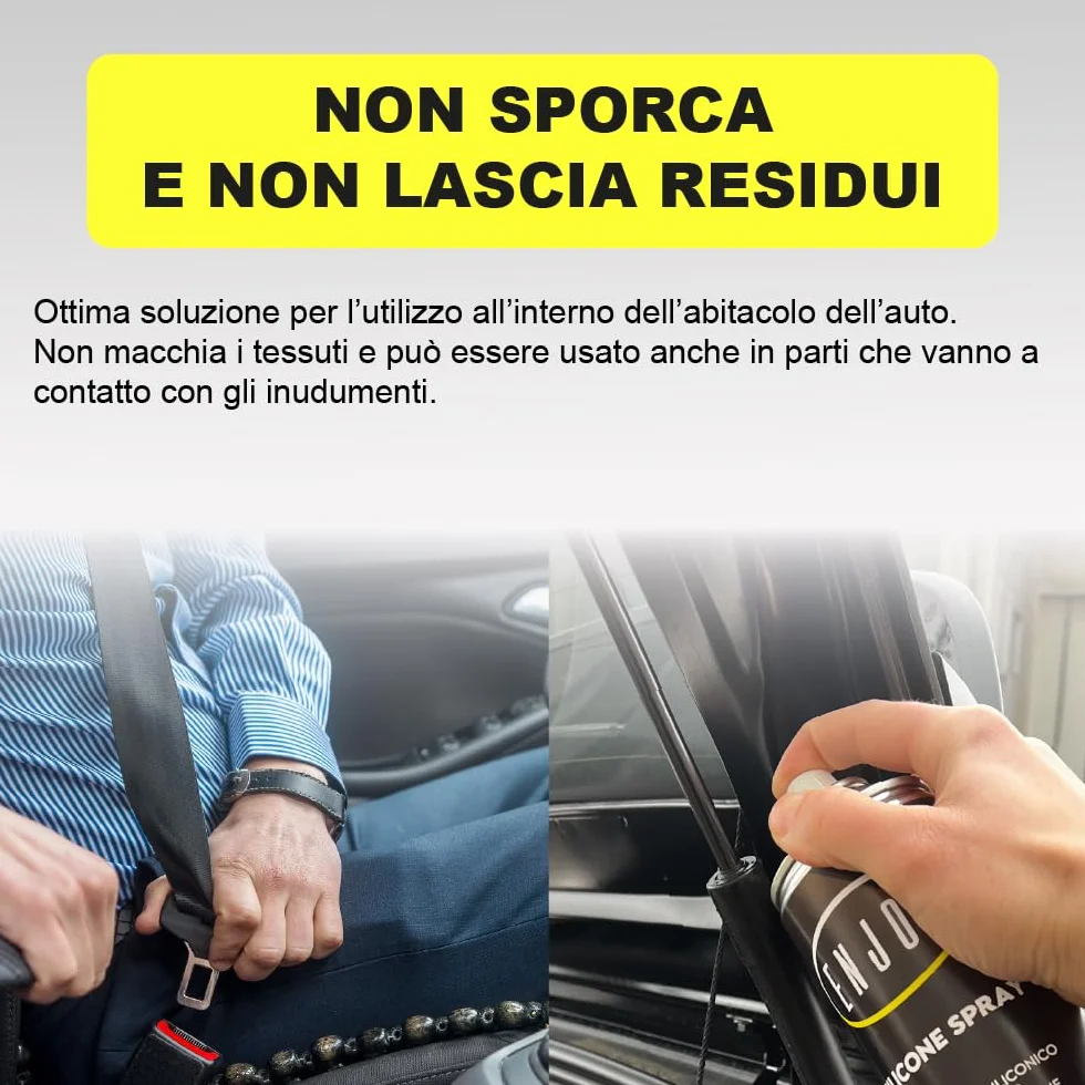 ENJOY TECH Silicone Spray Lubrificante 400 ml Protezione Anticorrosione Impermeabile Made in Italy