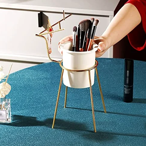 Porta Trucchi Organizer Trucco Pennello Stoccaggio Tubo Desktop Beauty Brush Brush Box Scatola di immagazzinaggio Sopracciglio Pettine Pettine Eye Shadow Spazzola Scatola di stoccaggio Benzina Conteni