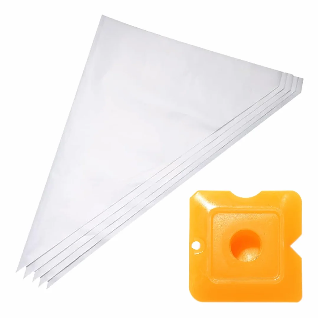 KYLOS 5 Pezzi Sacca per Giunture Riutilizzabile Sacchetto Malta Erogatore Cemento Sacchi Fughe con Spatola Silicone Sigillante