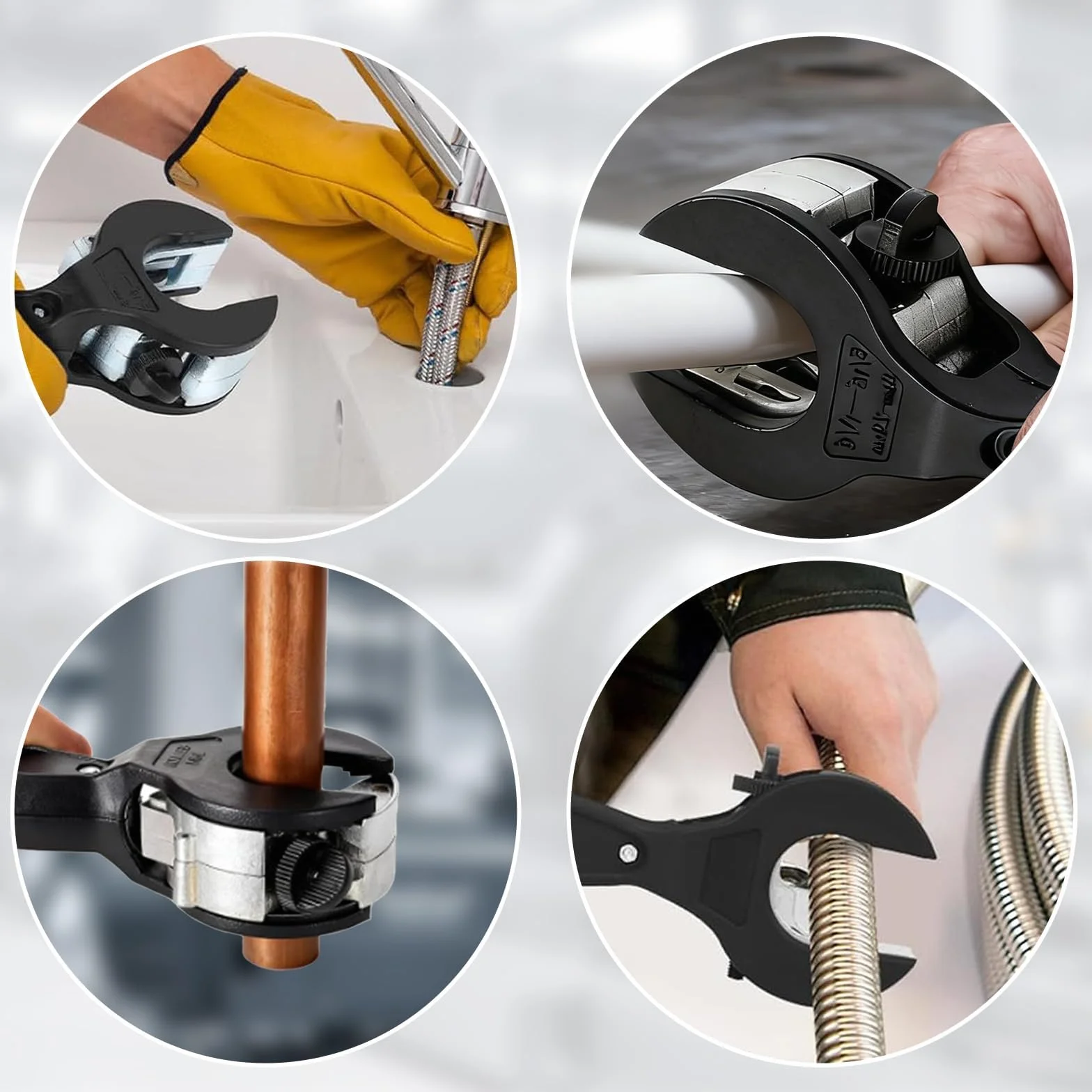 Set tagliatubi a cricchetto 8-29 mm per acciaio inossidabile plastica alluminio con guanti e 3 rotelle di ricambio