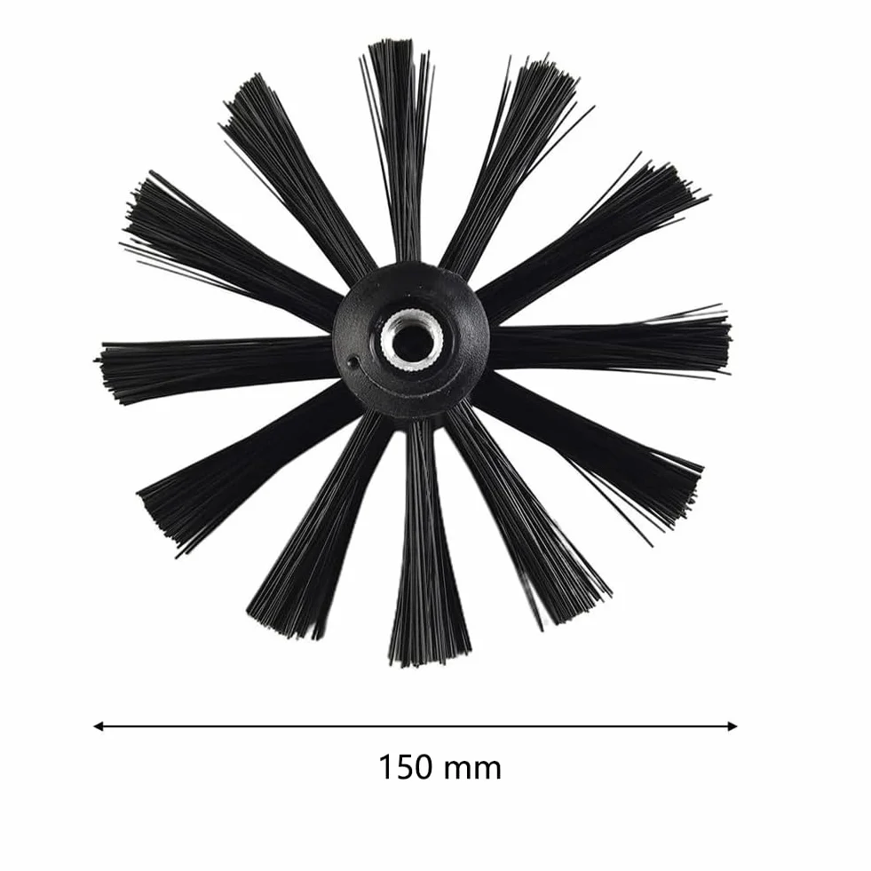 Spazzola flessibile per camino 150 mm con setole in nylon