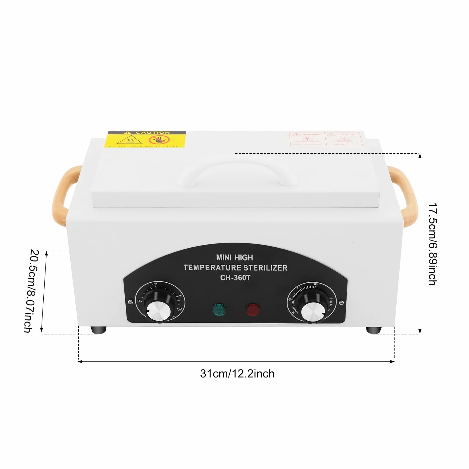 Sterilizzatore Ad Aria Calda, 300W 2L Sterilatore Materiale Ungheria, Con Timer E Indicatore Luminoso, Autoclave Sterilizzazione, Per Disinfettare Forbici, Pinze, Asciugamani E Strumenti Manicure Ecc