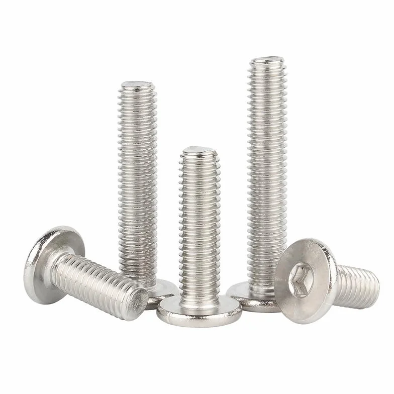 2 Pcs M12 x 70mm Esagono interno Extra sottili Testa piatta Bulloni A basso profilo Viti per macchine