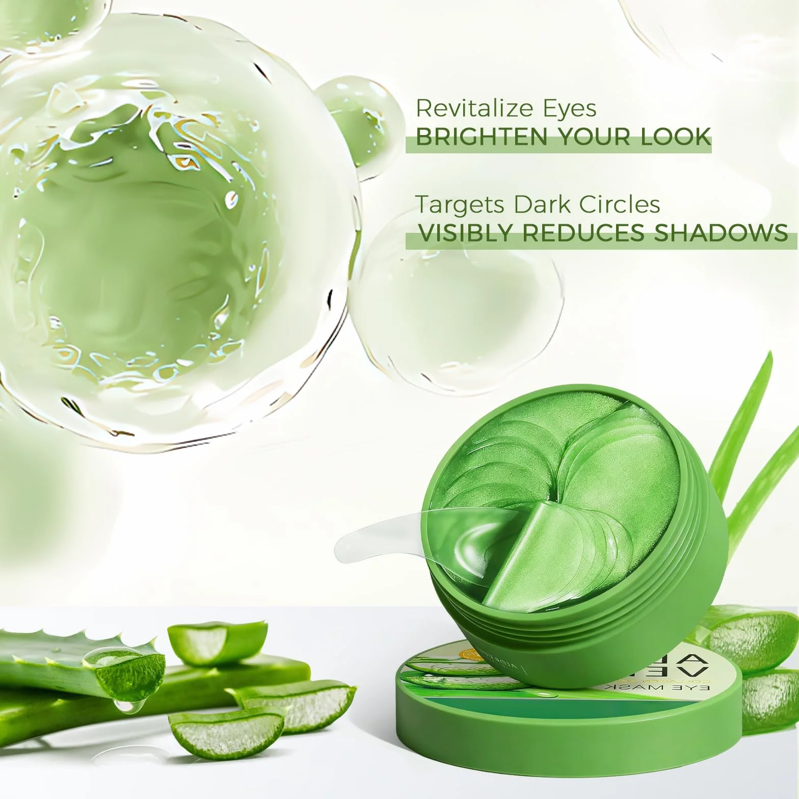 Patch Occhi Idratanti con Aloe Vera e Collagene, 60 Pezzi Maschera Occhiaie e Borse Effetto Defaticante, Trattamento Contorno Occhi Antirughe per Uomo e Donna, Patch Idrogel per Rughe e Linee Sottili