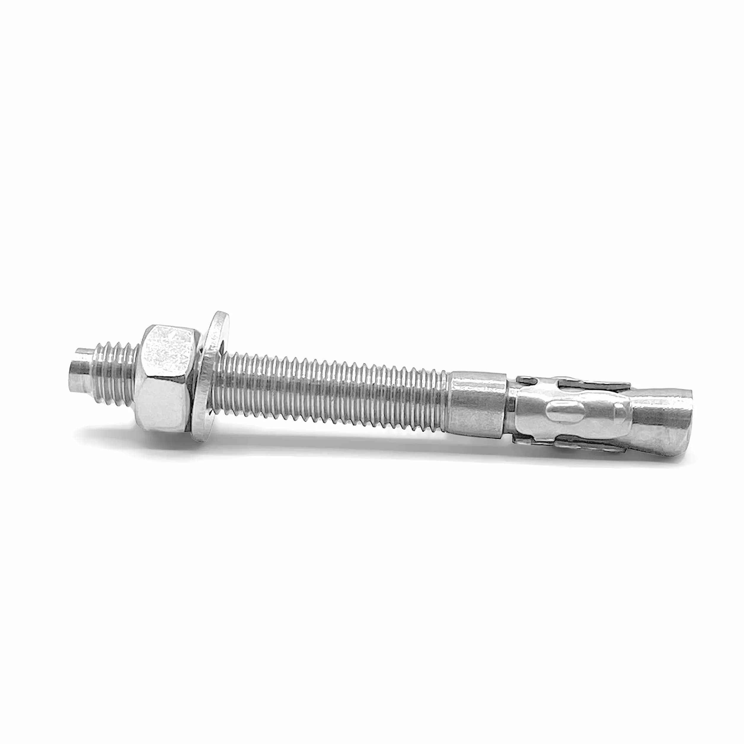 Tasello ancorante M8x80 mm in acciaio inox con dado e rondella premontati per calcestruzzo 25 unità