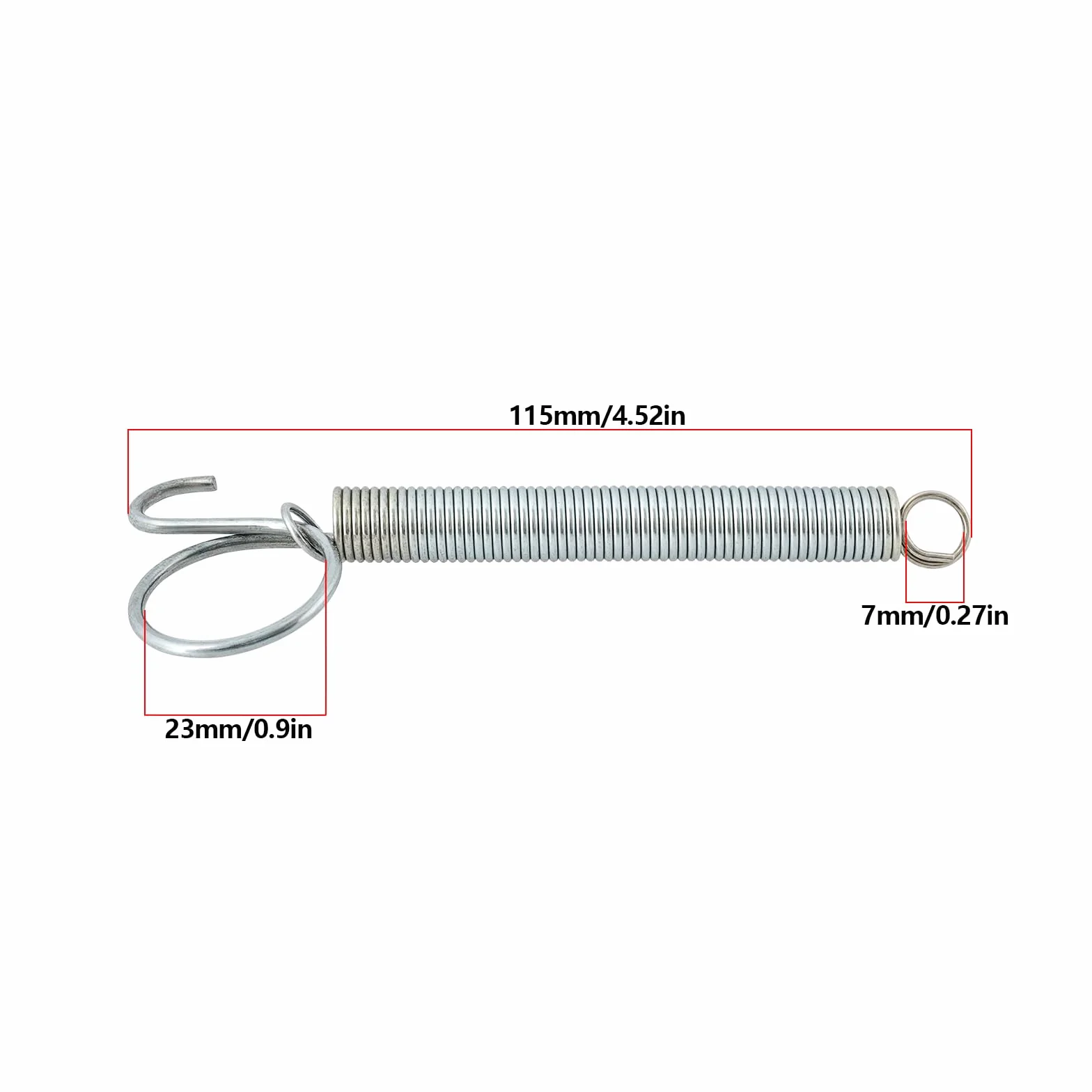 Gancio A Molla Per Porta Gabbia 115mm 4 Pezzi Metallo Per Gabbie Animali Domestici