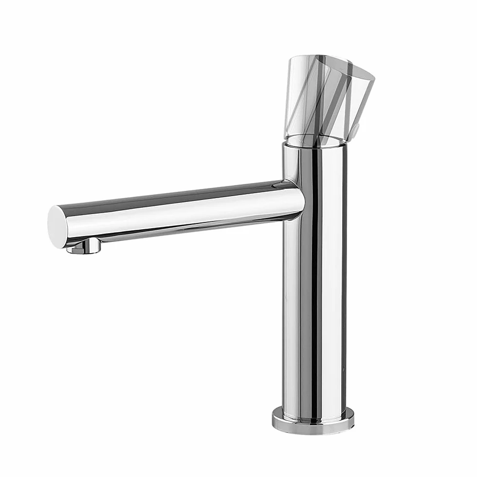 GEMINI Set miscelatori lavabo e bidet cromo acciaio inox manopola rotante