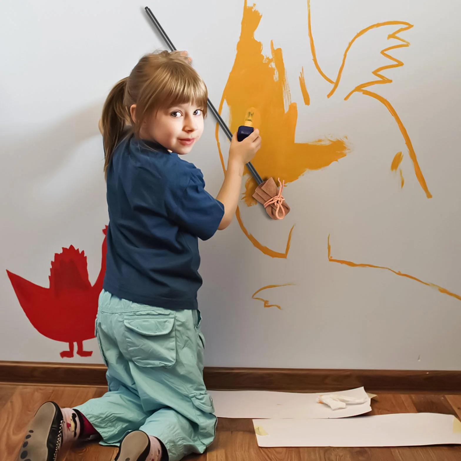 Asta per macinino stabile per pittura, poggiapolsi per pittura