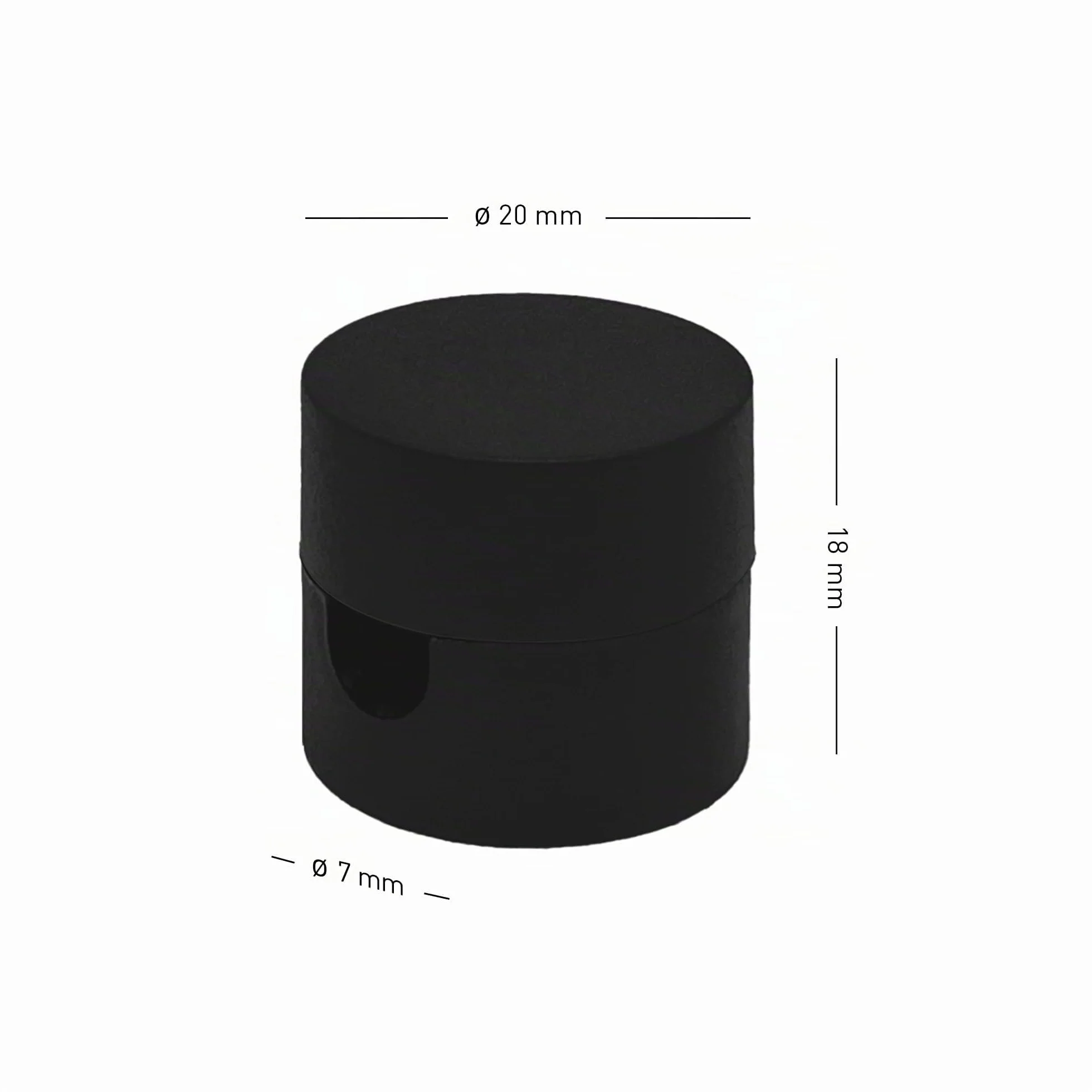 smartect Decentratore da Parete e Soffitto per Cavi 8 Pezzi Nero Ø20x18 mm