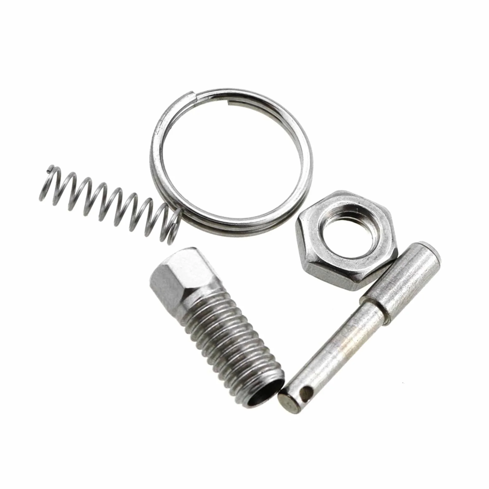 Perno a molla in acciaio inox M6, bulloni di bloccaggio con anello di trazione, perno di sicurezza retrattile