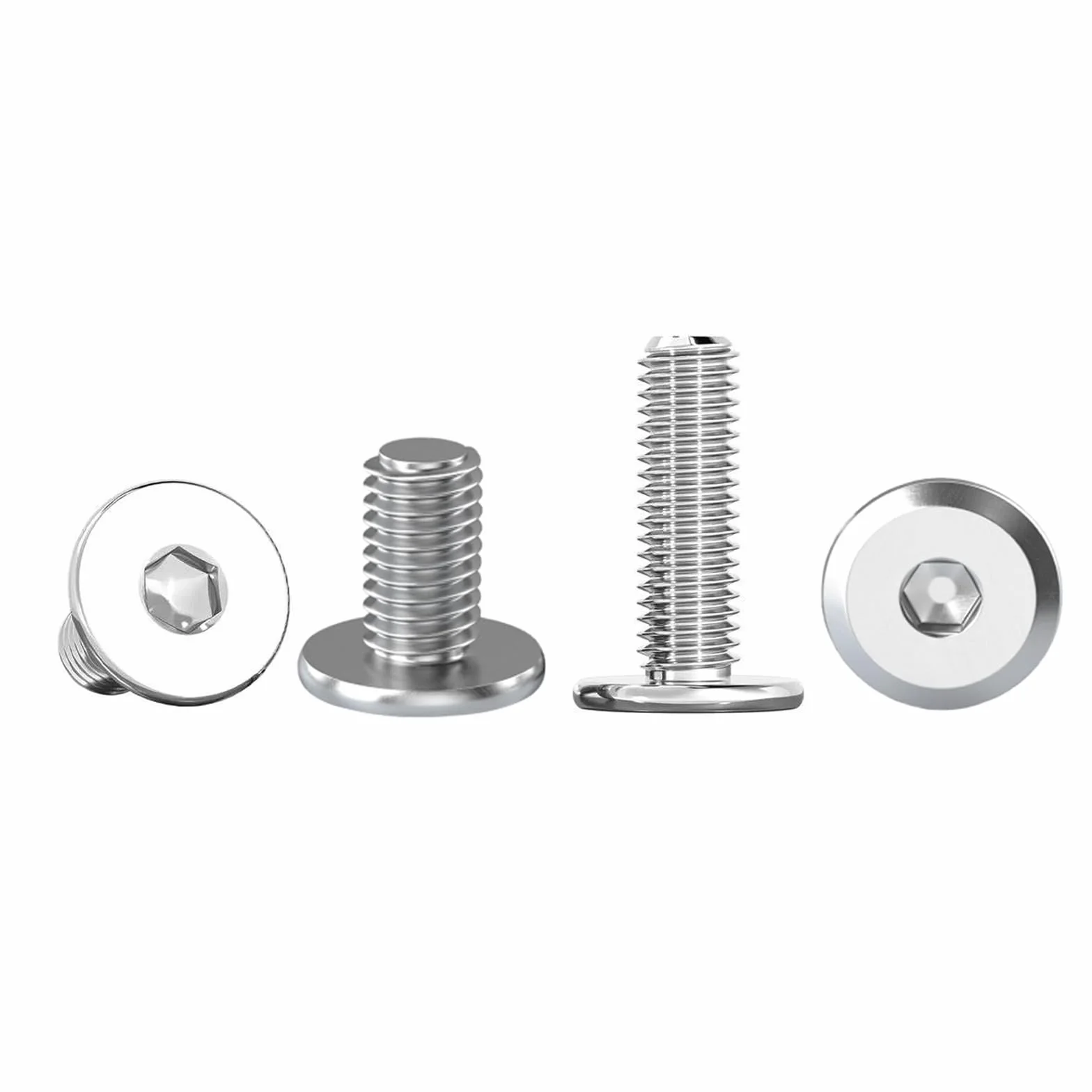 Viti a testa piatta in acciaio inox M5 x 50 mm