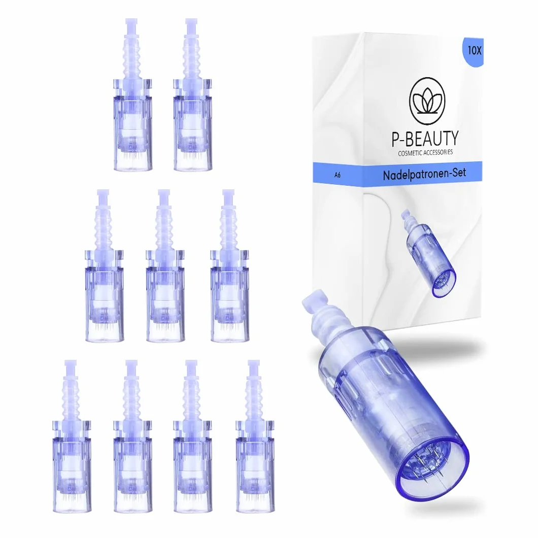 P-Beauty - Cartucce ad ago universali per dispositivo A6 Dermapen - Microneedling con microaghi per il rinnovamento della pelle, anti-invecchiamento, cicatrici da acne, macchie di pigmento - Adatto